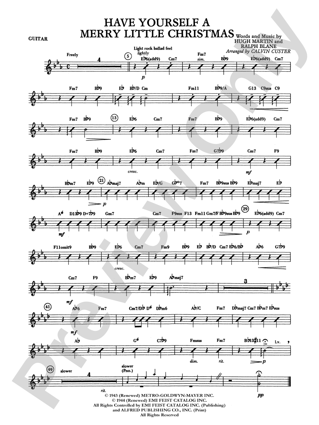 Have Yourself a Merry Little Christmas: Guitar