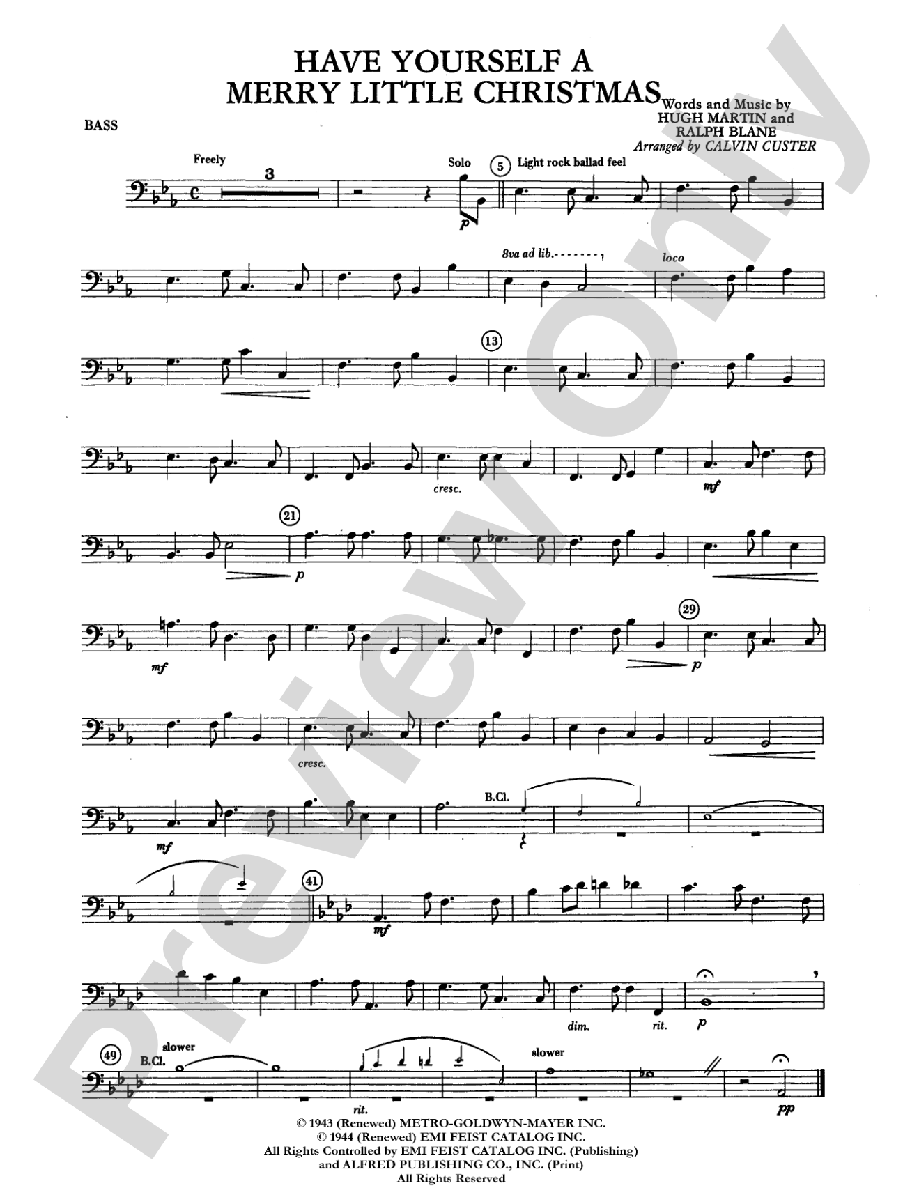Have Yourself a Merry Little Christmas: String Bass