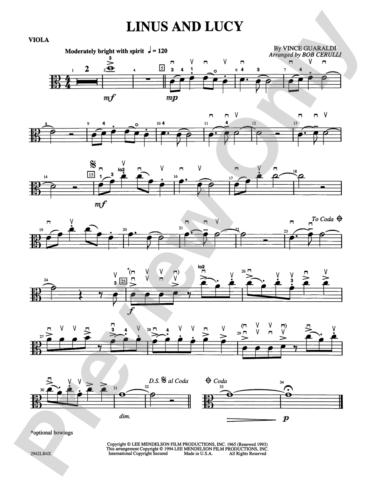 Linus and Lucy: Viola