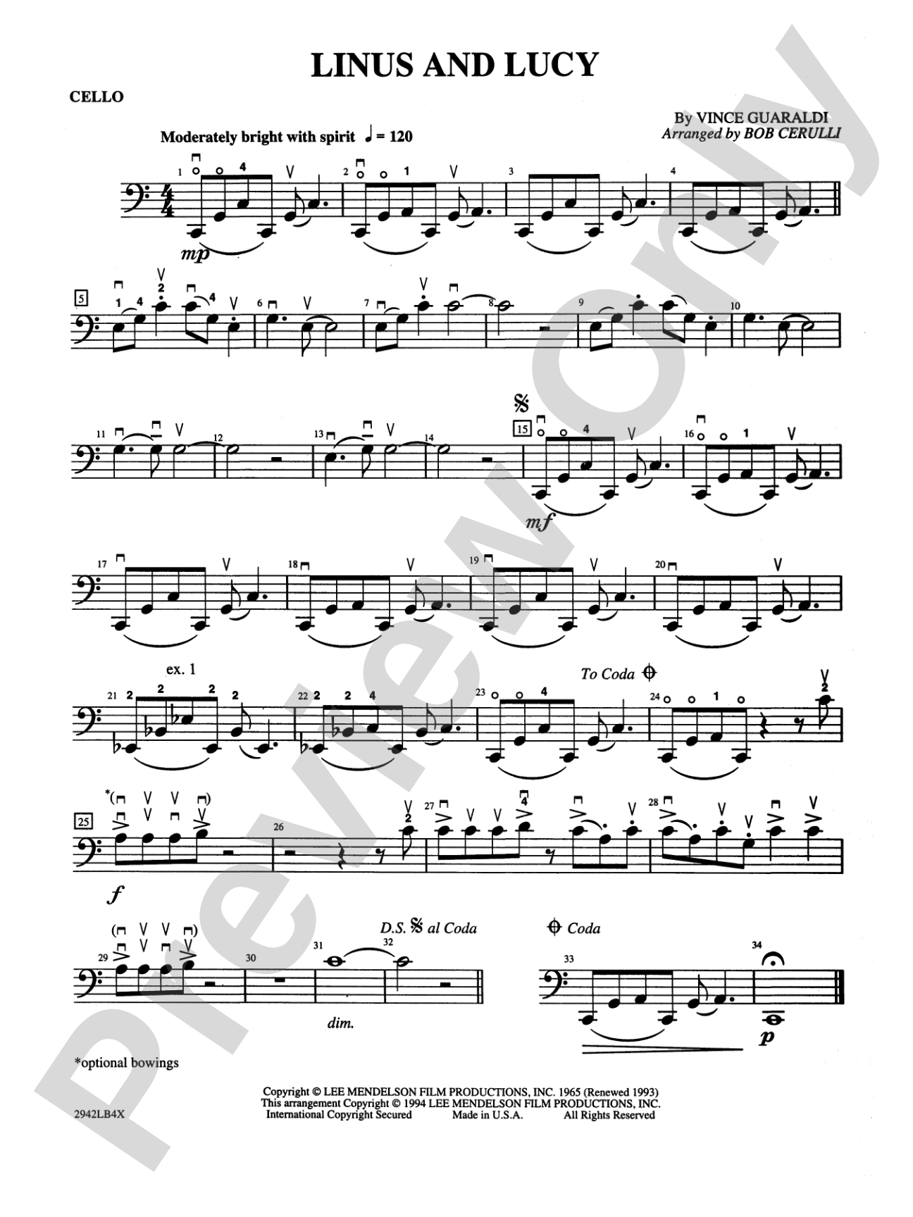 Linus and Lucy: Cello