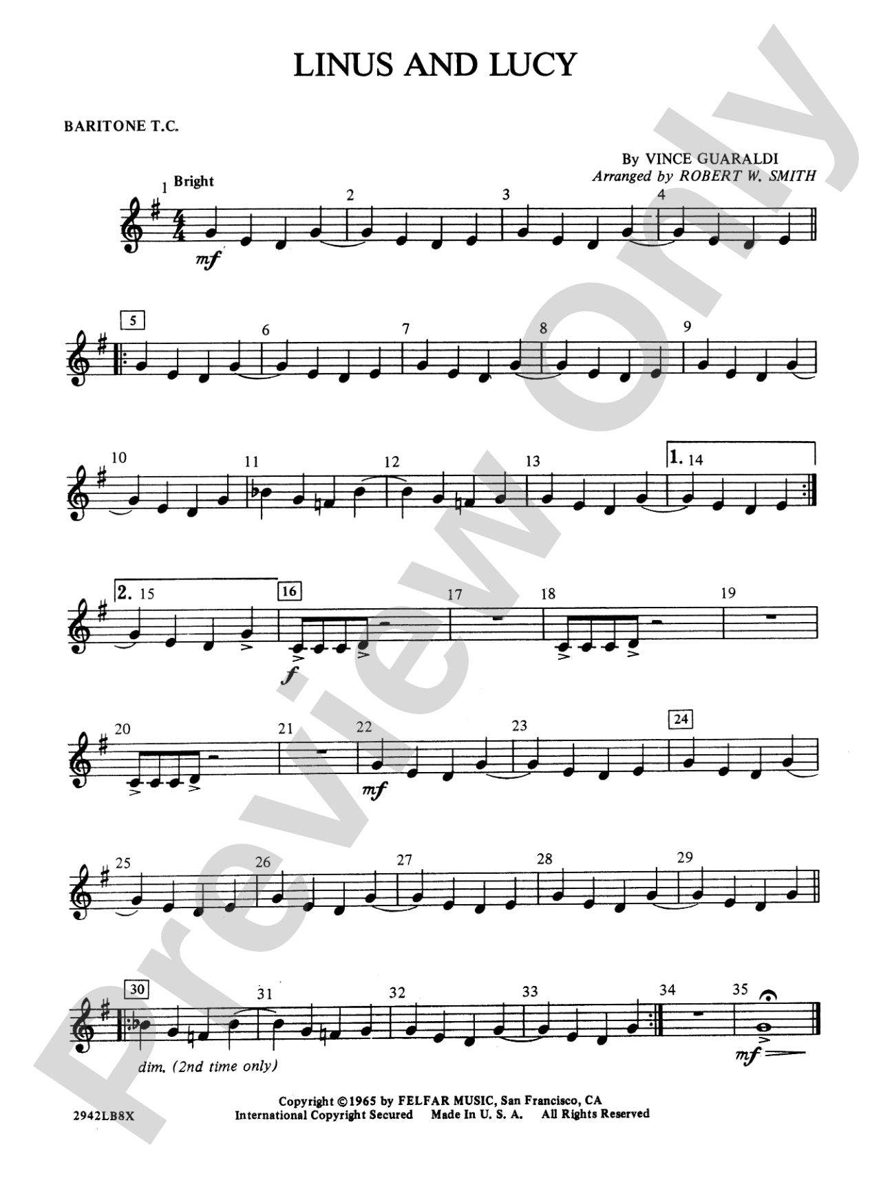 Linus and Lucy: Baritone T.C.