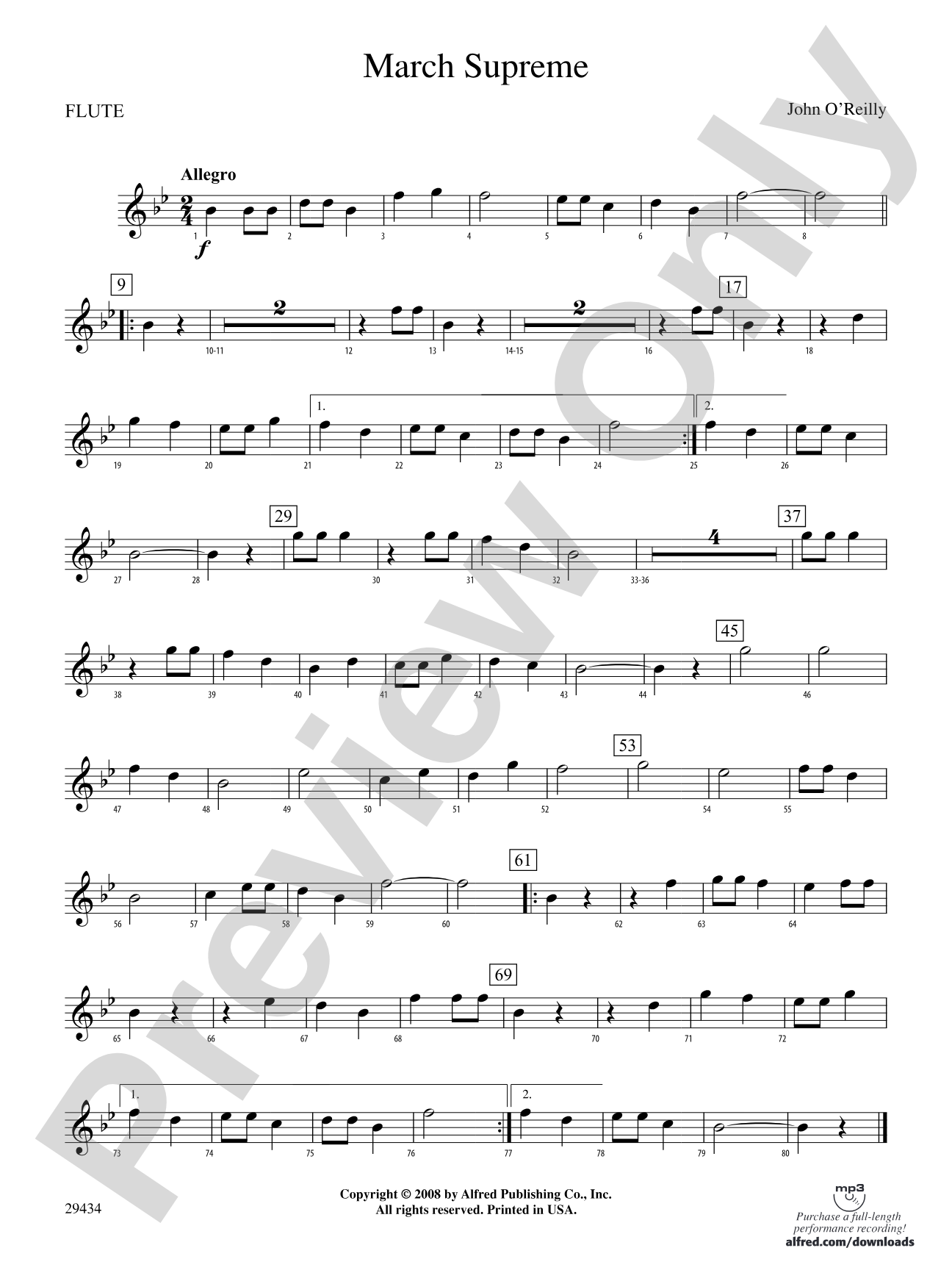 March Supreme: Flute