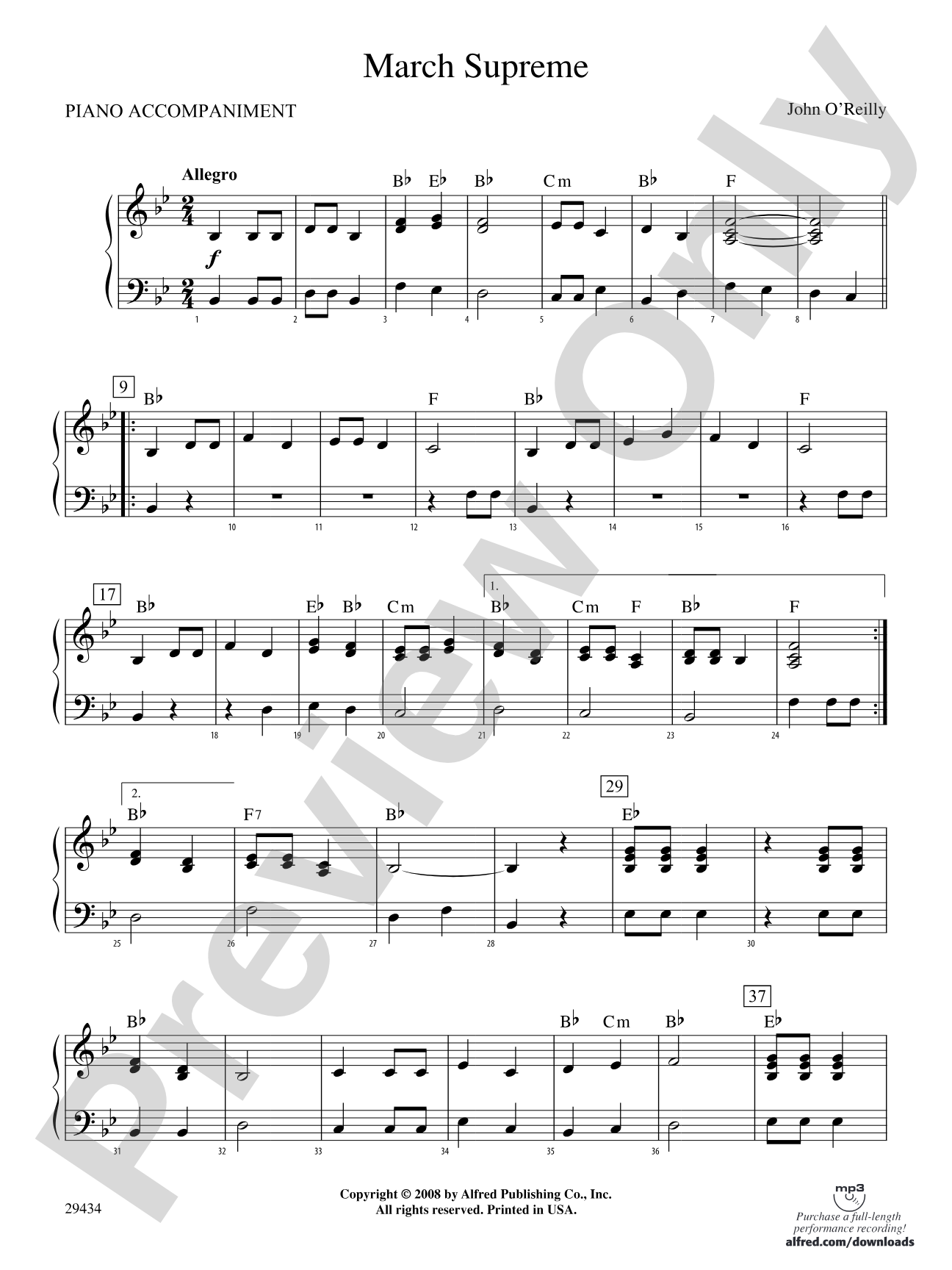 March Supreme: Piano Accompaniment