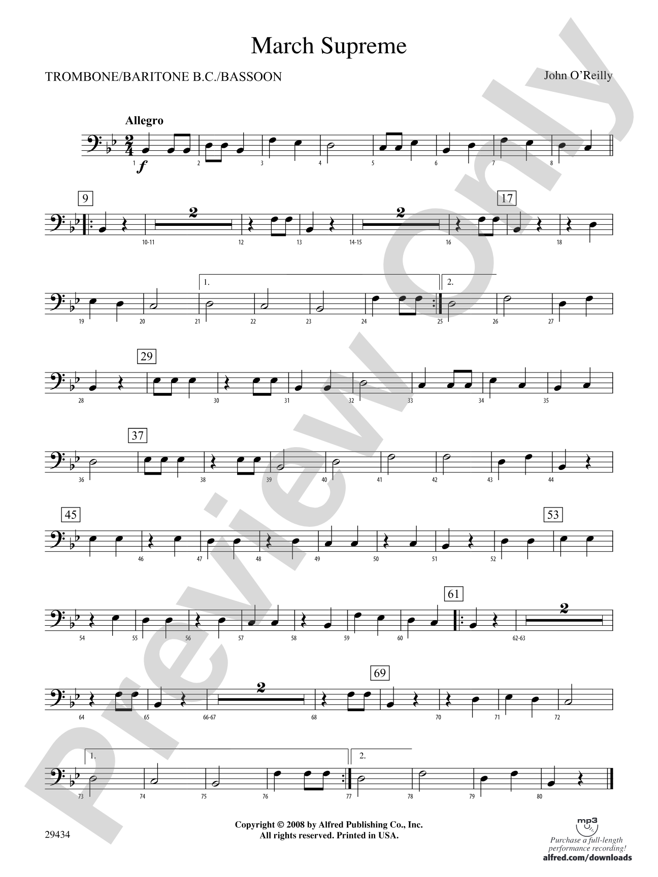 March Supreme: 1st Trombone