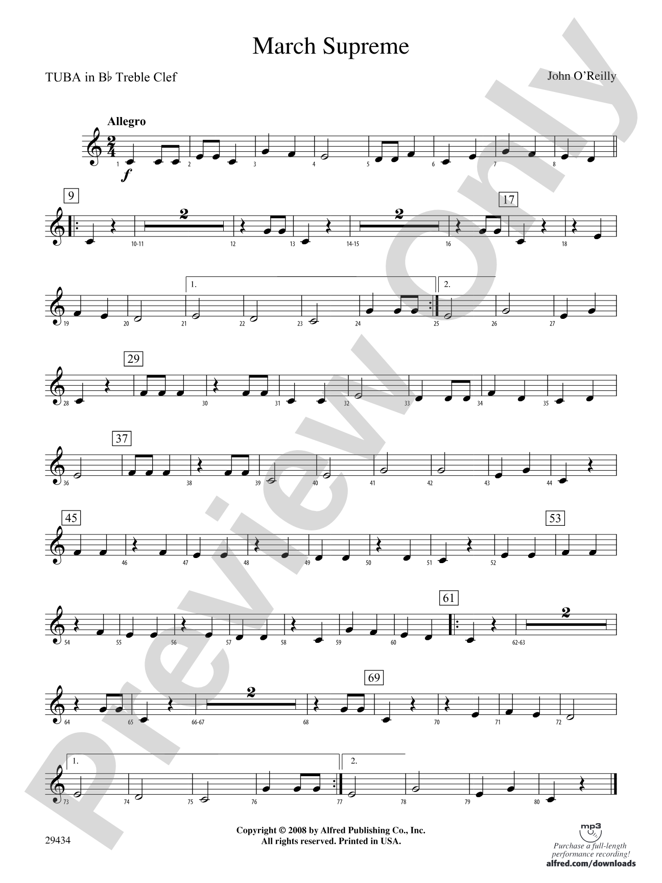 March Supreme: (wp) B-flat Tuba T.C.