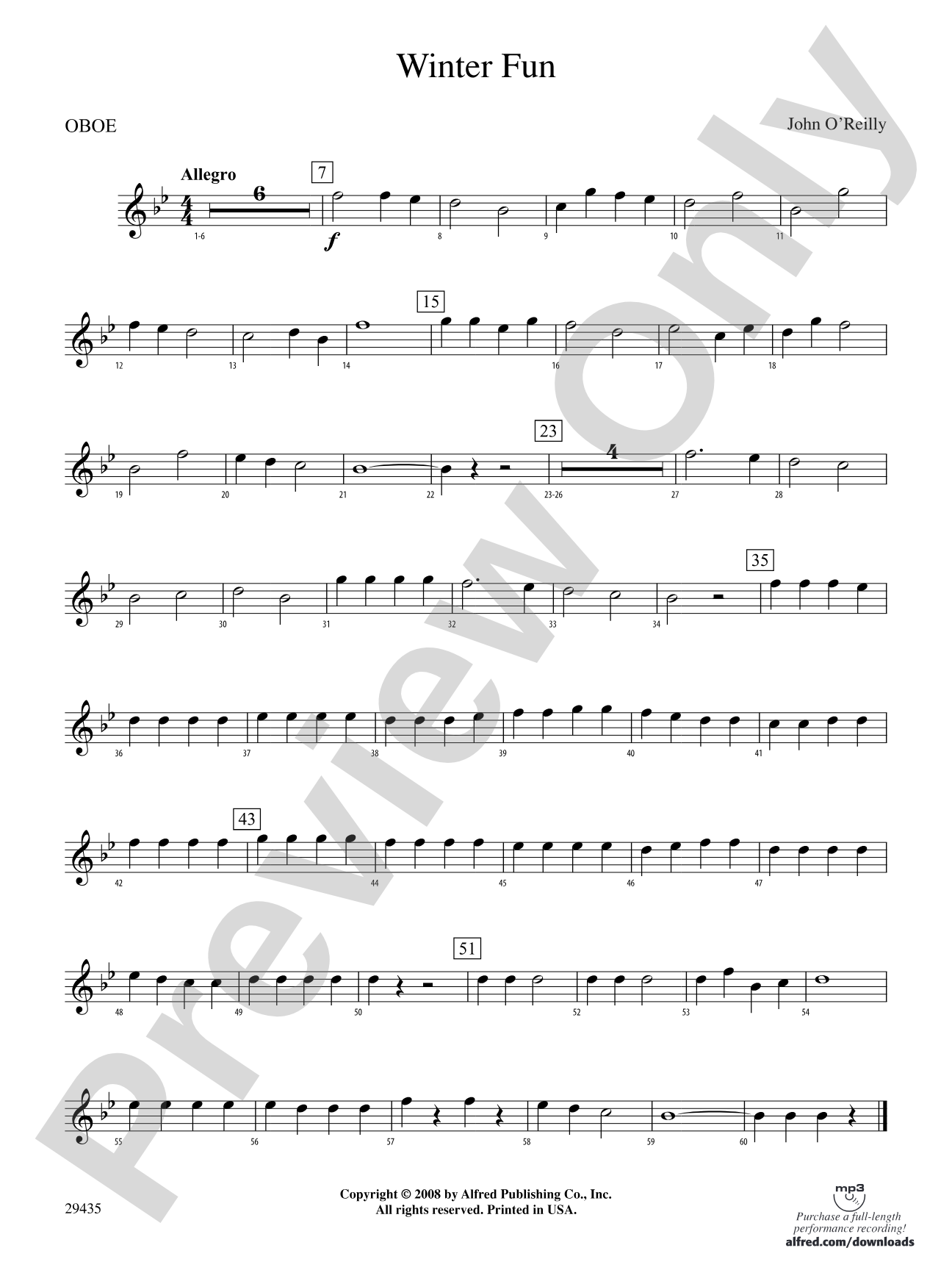 Winter Fun: Oboe