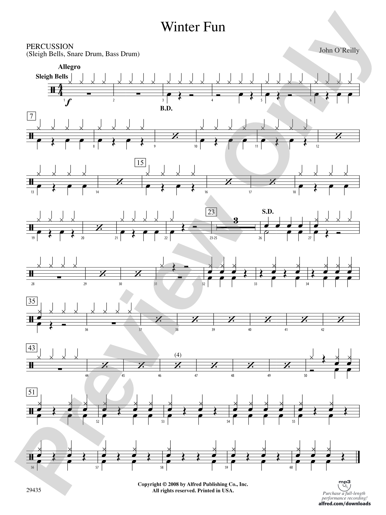 Winter Fun: 1st Percussion
