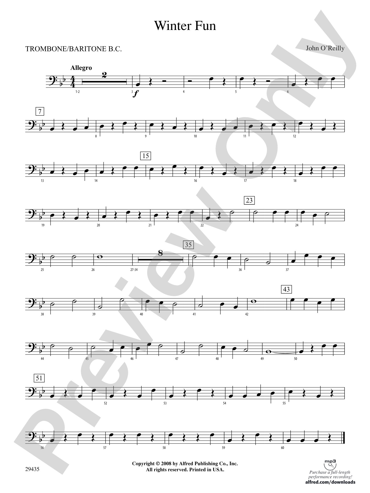 Winter Fun: 1st Trombone