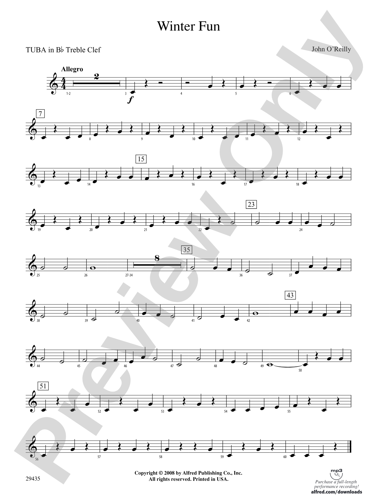 Winter Fun: (wp) B-flat Tuba T.C.