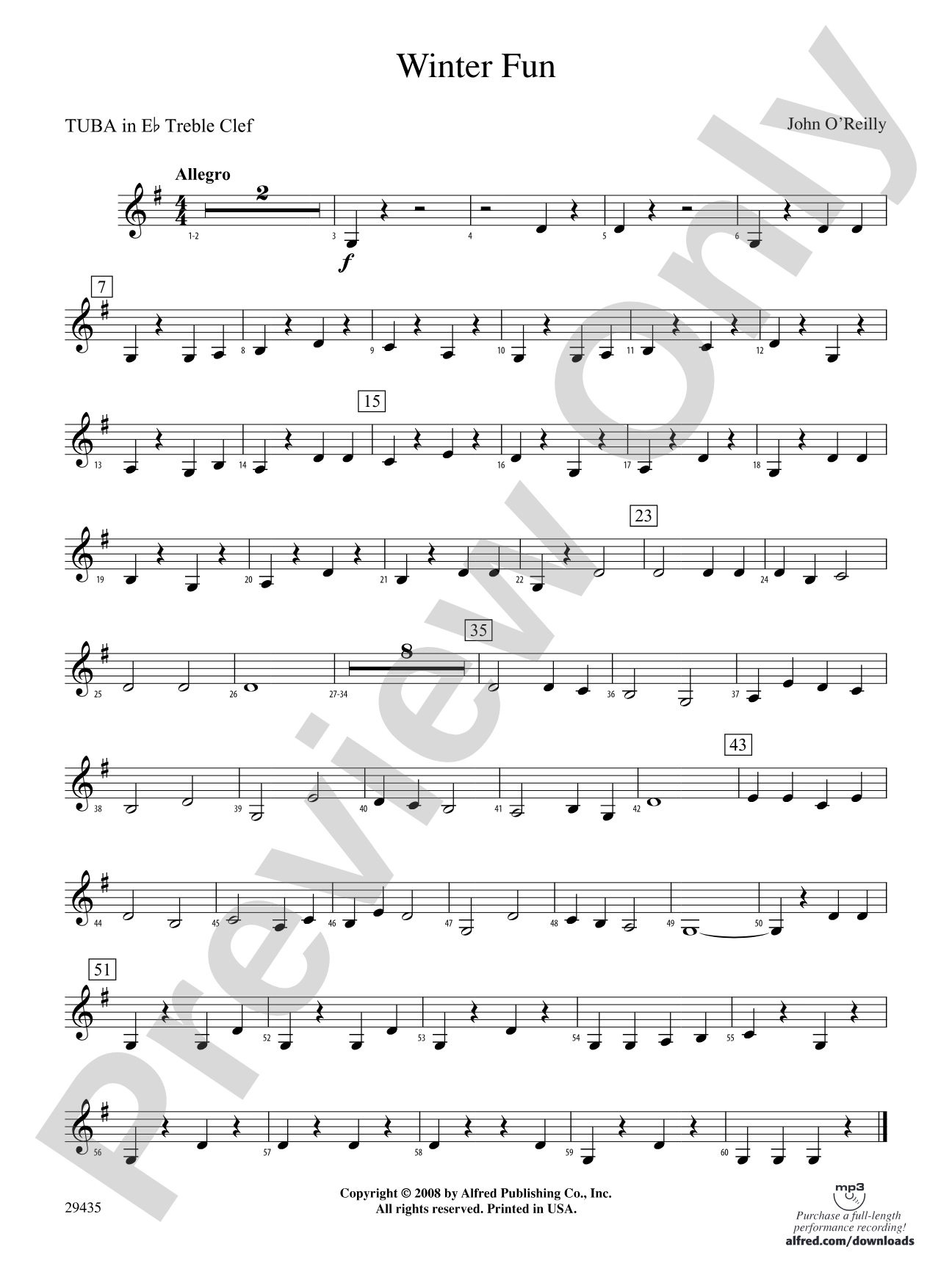 Winter Fun: (wp) E-flat Tuba T.C.