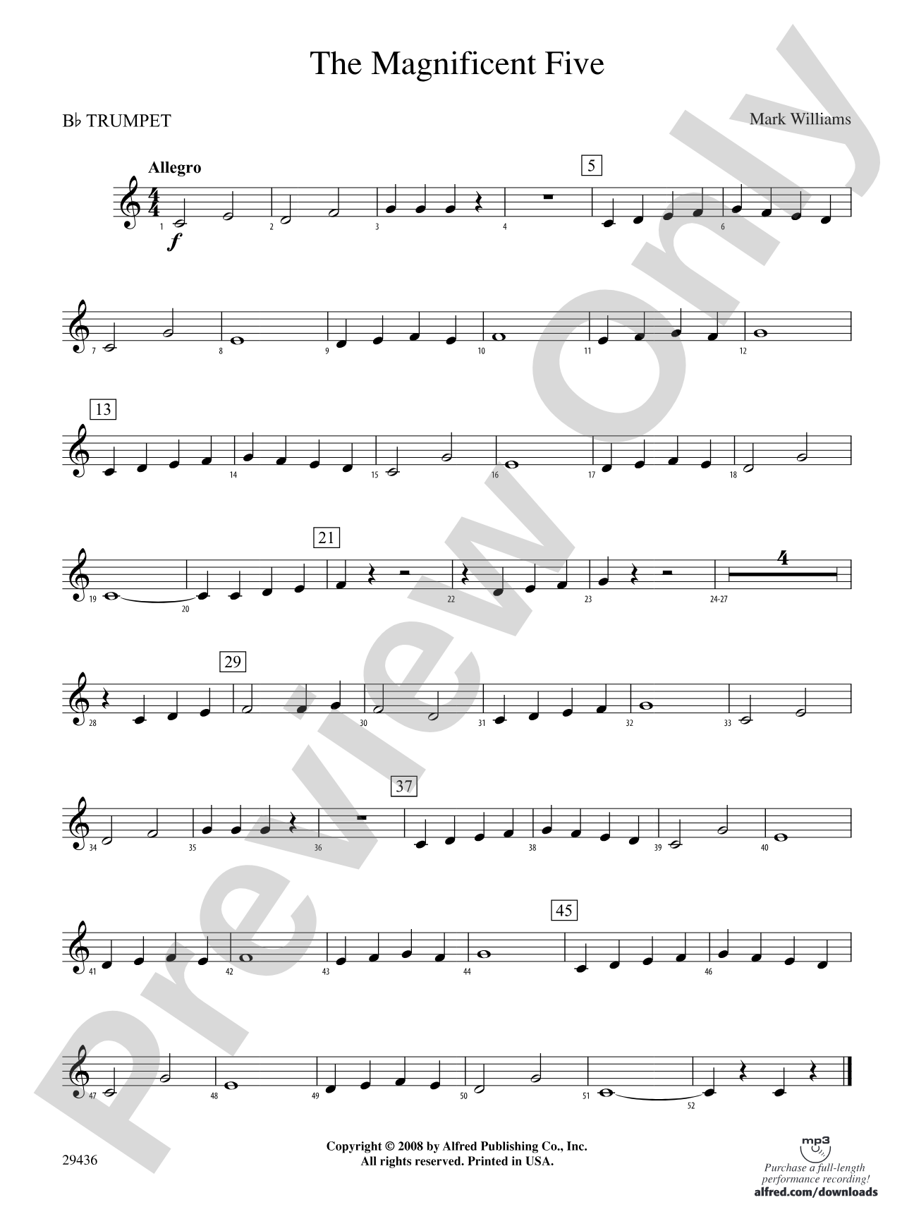 The Magnificent Five: 1st B-flat Trumpet