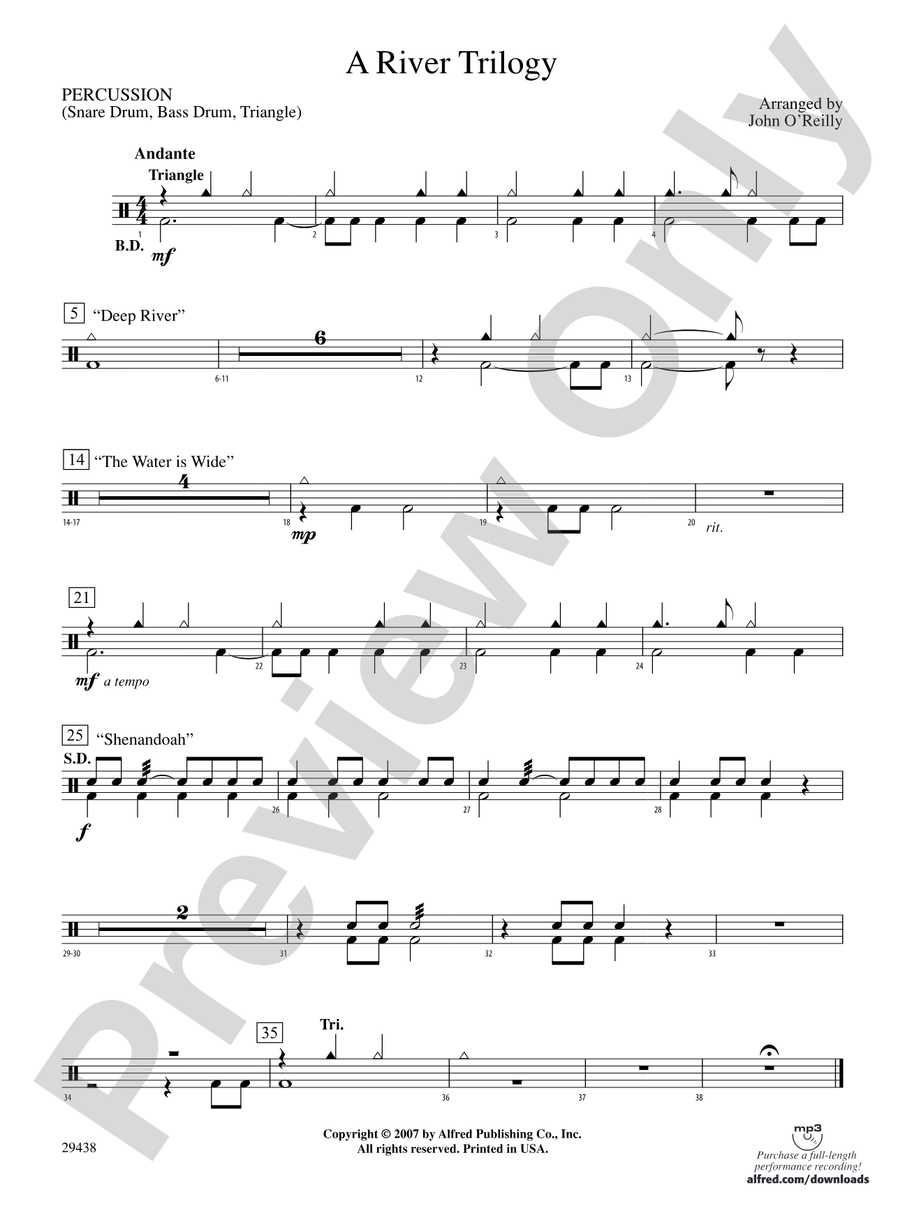 A River Trilogy: 1st Percussion