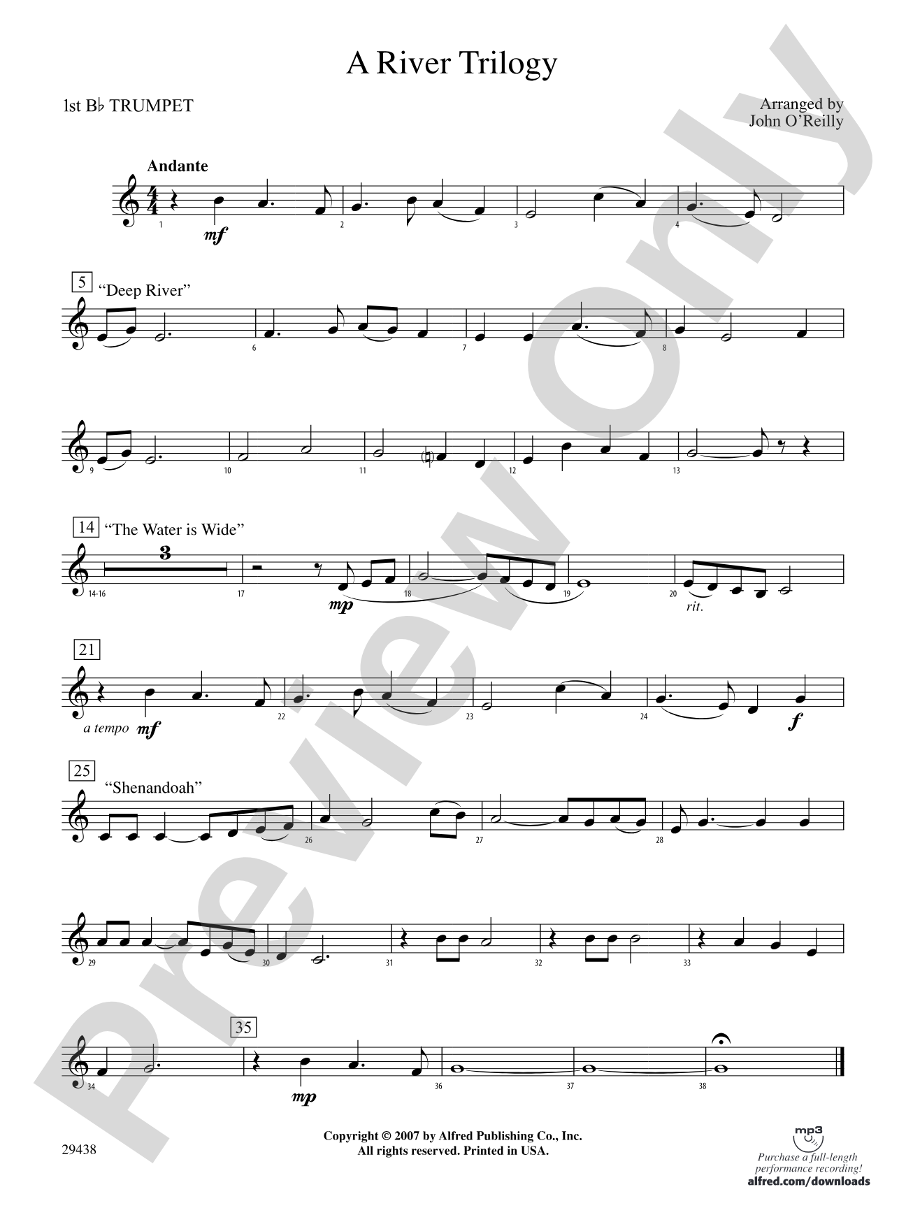 A River Trilogy: 1st B-flat Trumpet