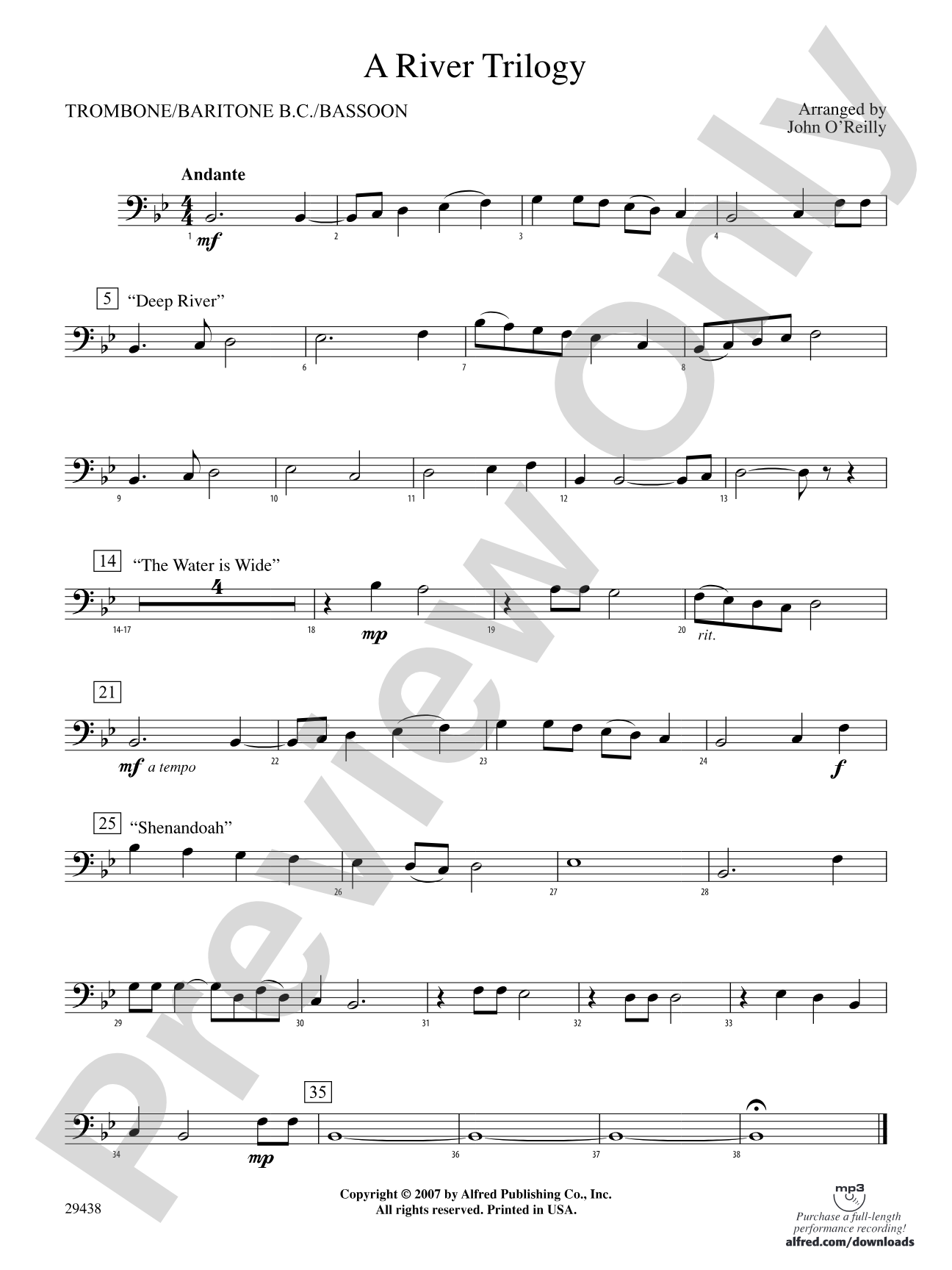 A River Trilogy: 1st Trombone