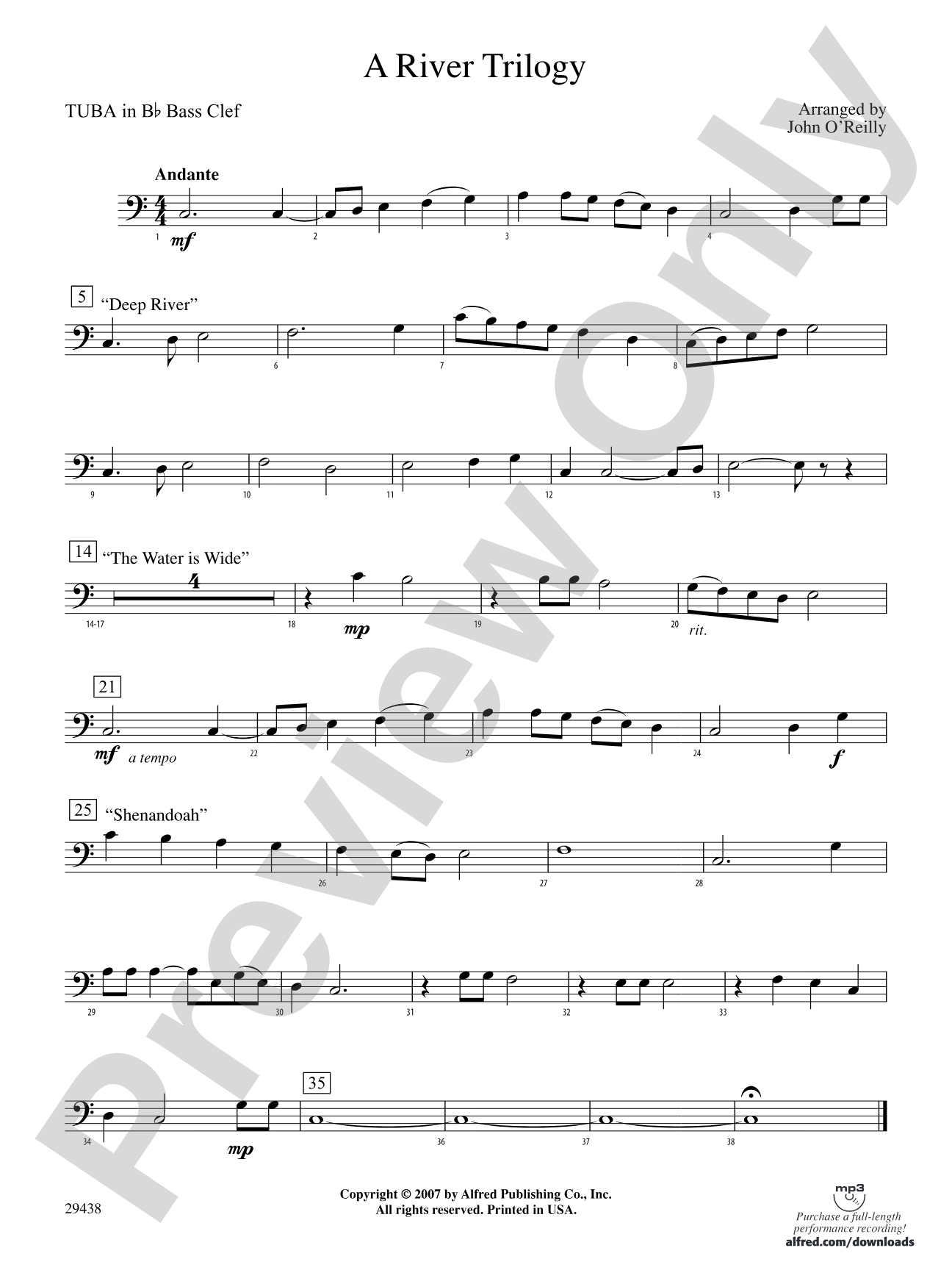 A River Trilogy: (wp) B-flat Tuba B.C.