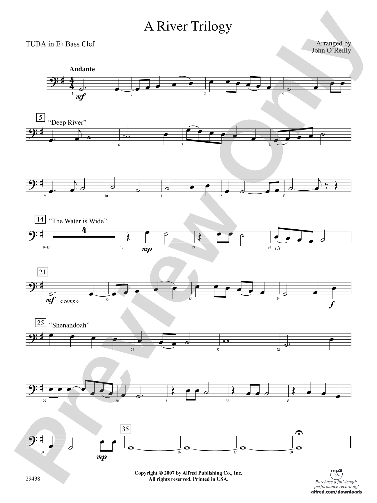 A River Trilogy: (wp) E-flat Tuba B.C.