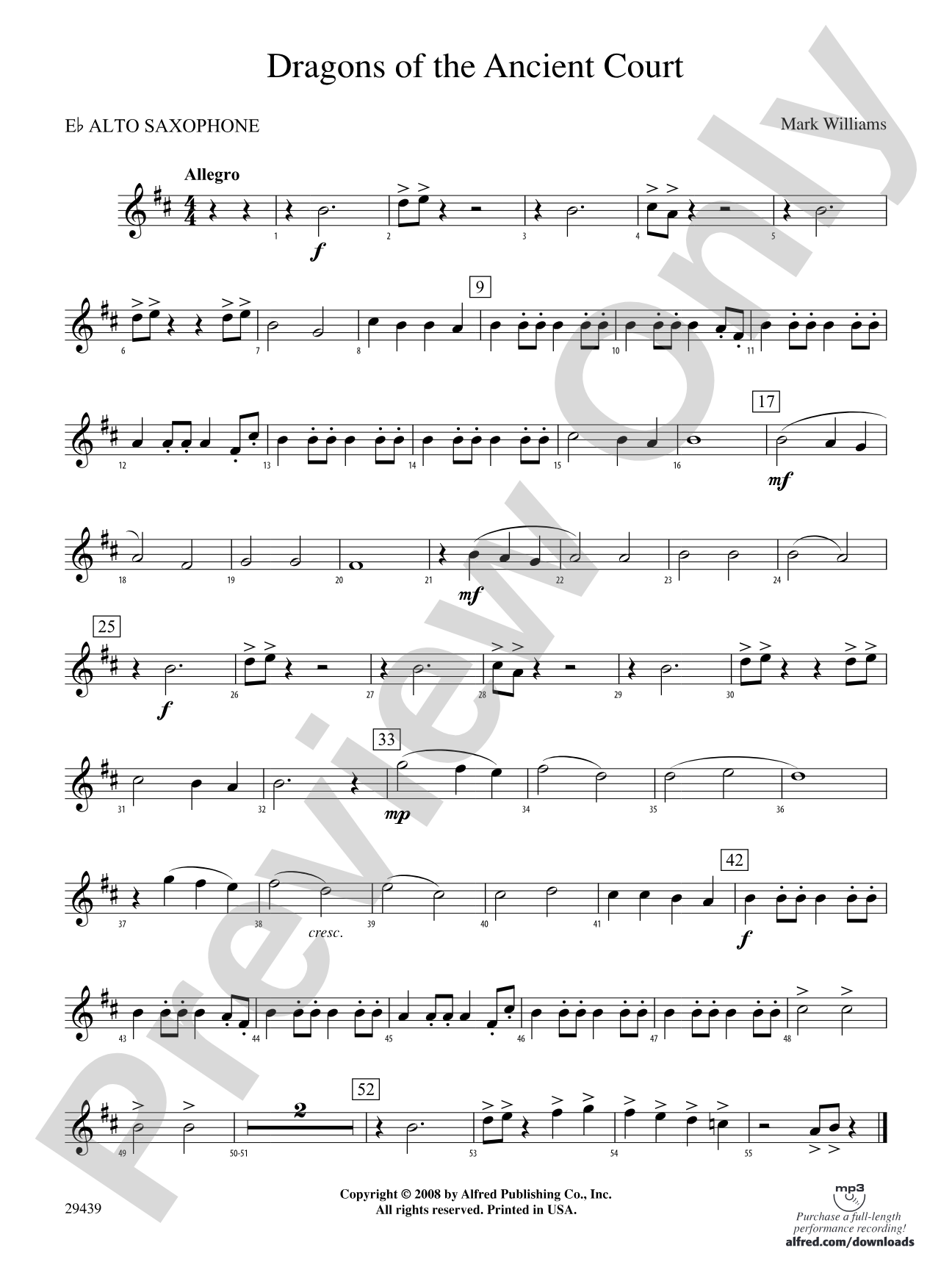 Dragons of the Ancient Court: E-flat Alto Saxophone