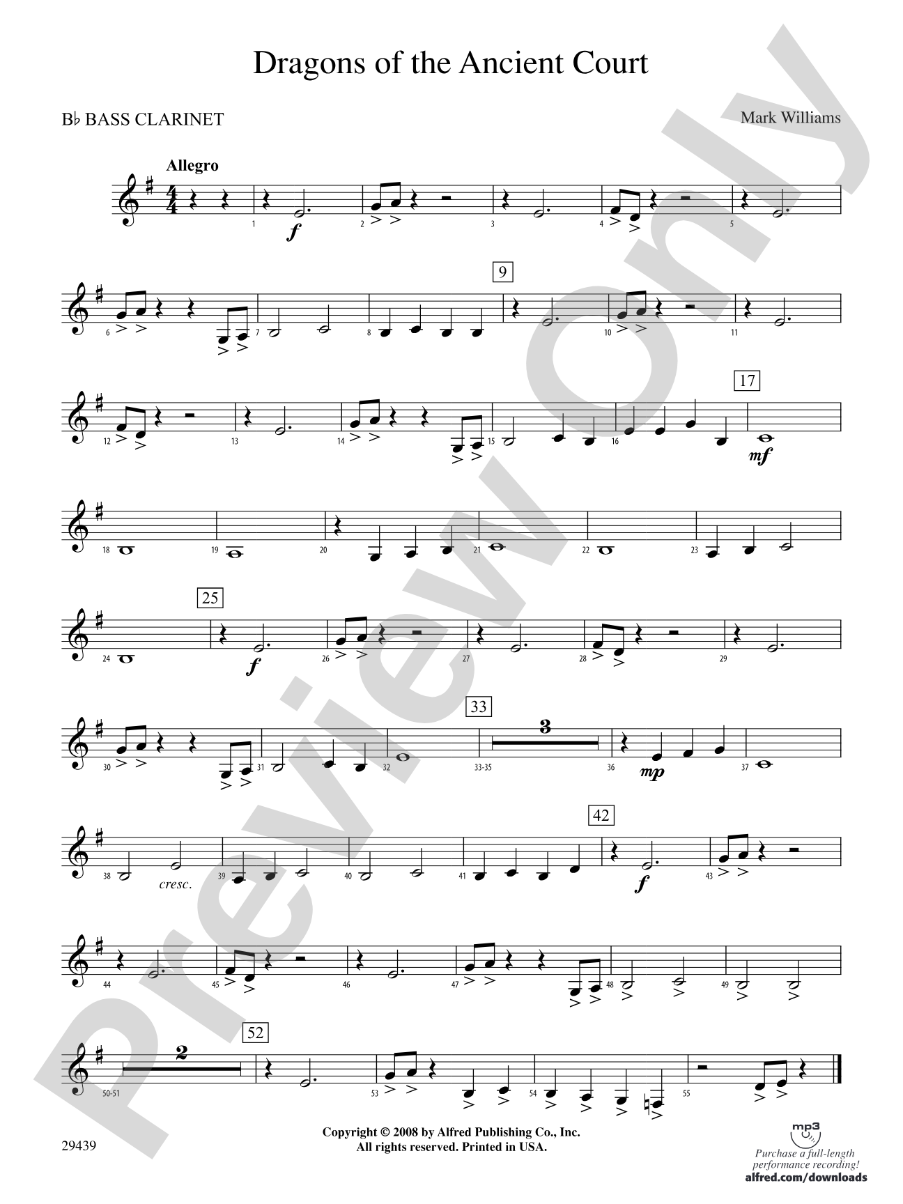 Dragons of the Ancient Court: B-flat Bass Clarinet
