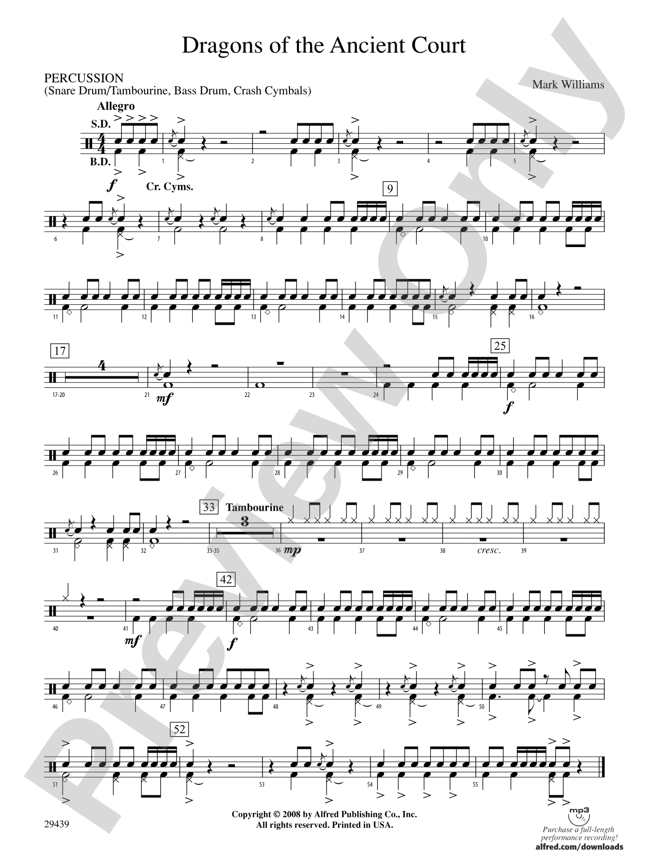 Dragons of the Ancient Court: 1st Percussion