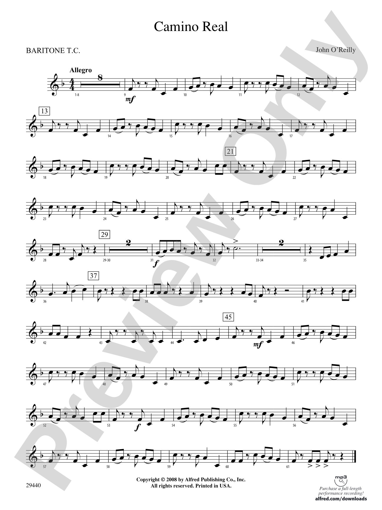 Camino Real: Baritone T.C.
