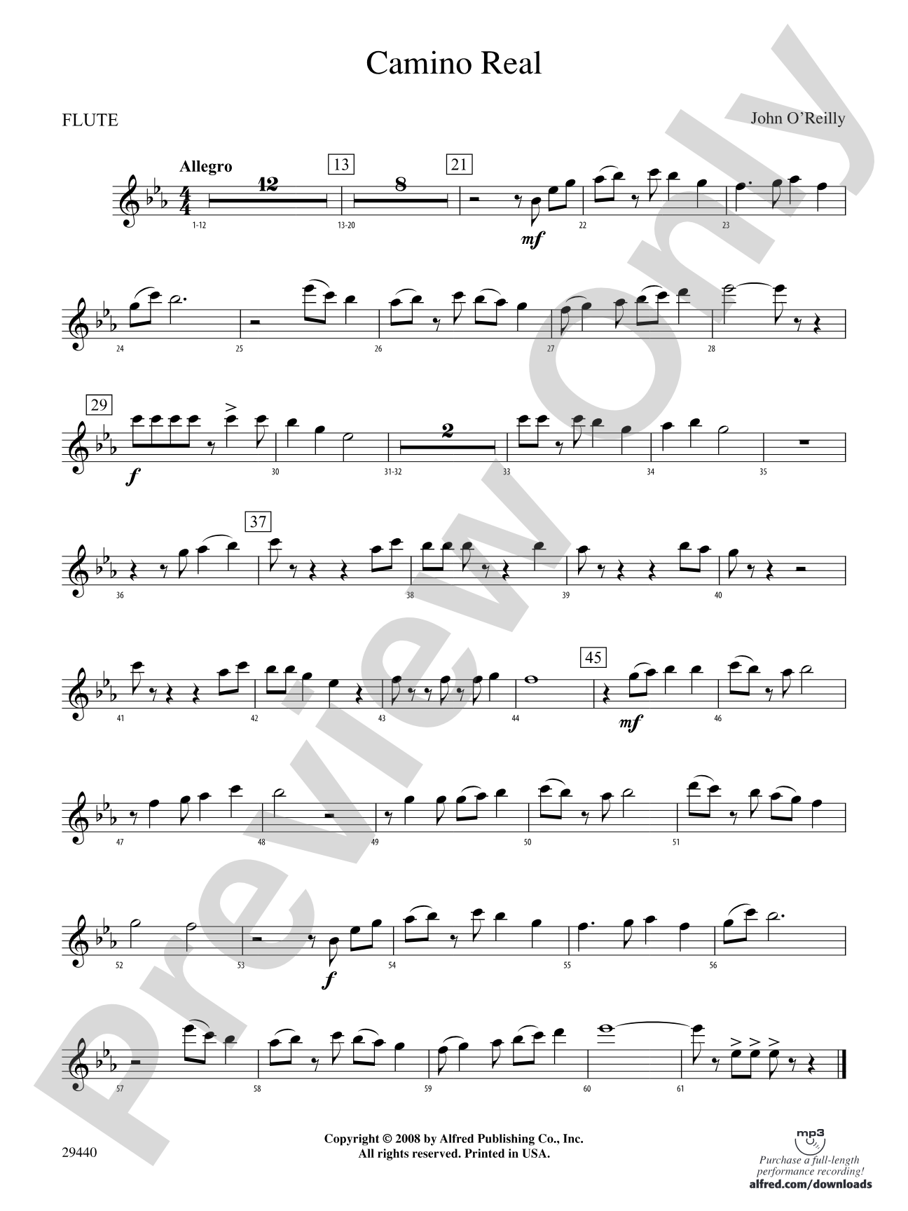 Camino Real: Flute