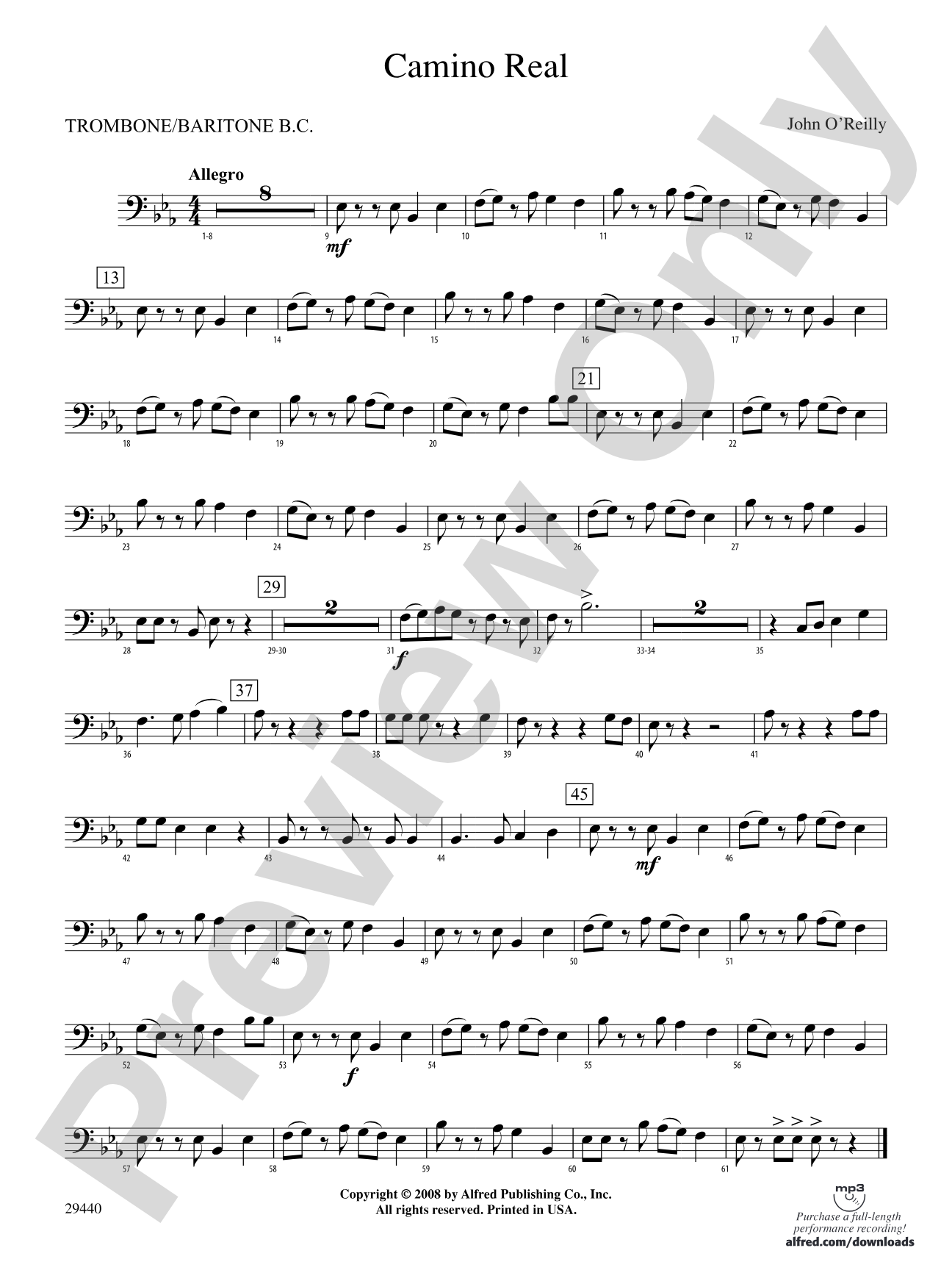 Camino Real: 1st Trombone