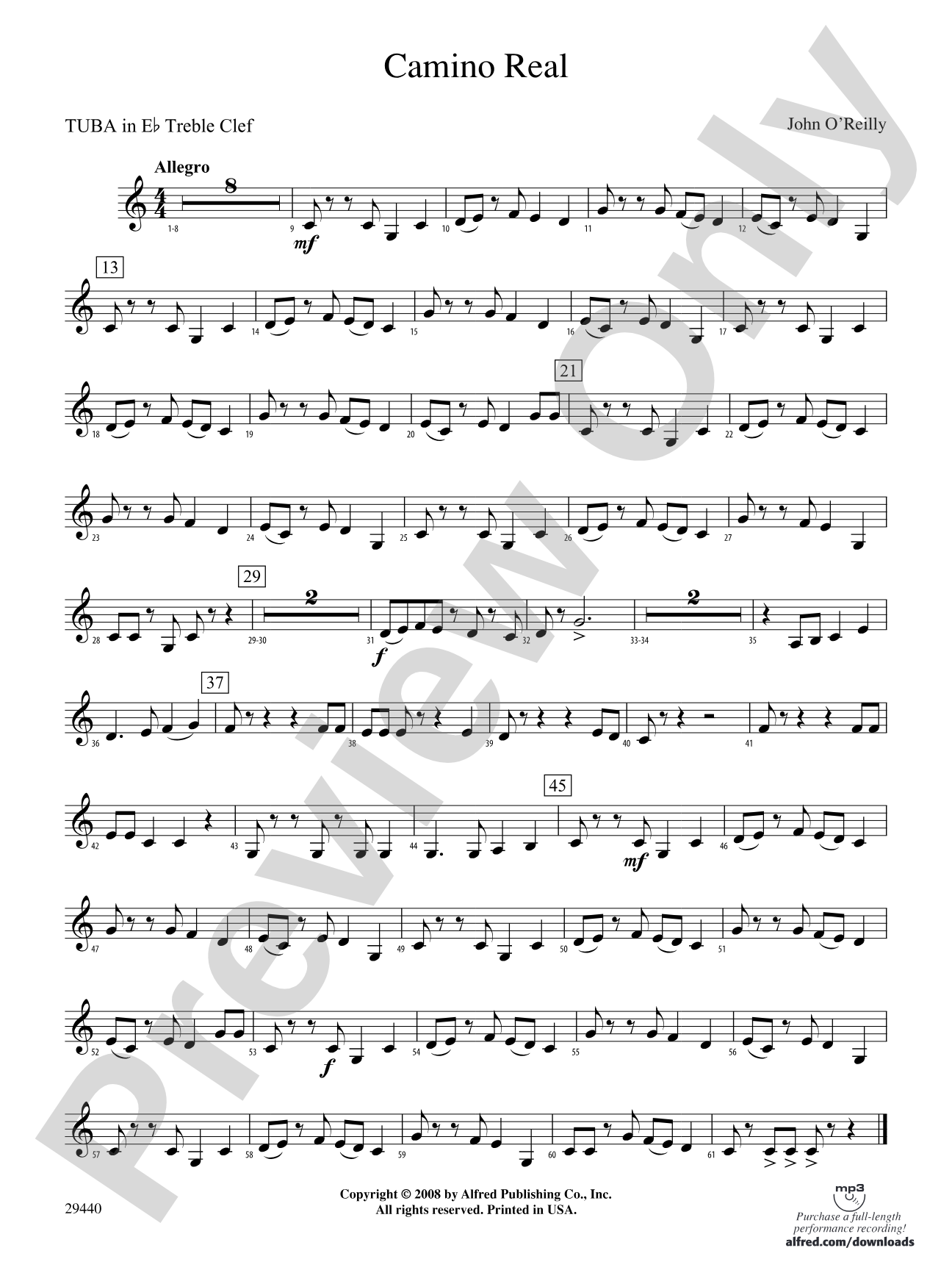 Camino Real: (wp) E-flat Tuba T.C.