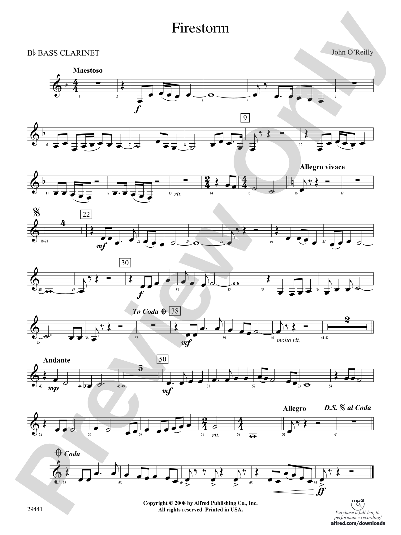 Firestorm: B-flat Bass Clarinet