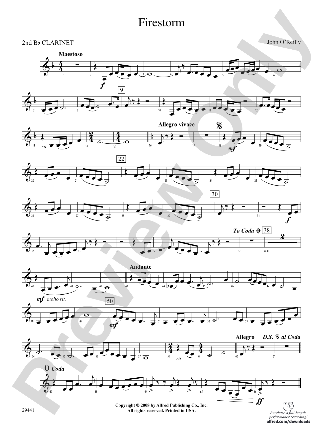 Firestorm: 2nd B-flat Clarinet