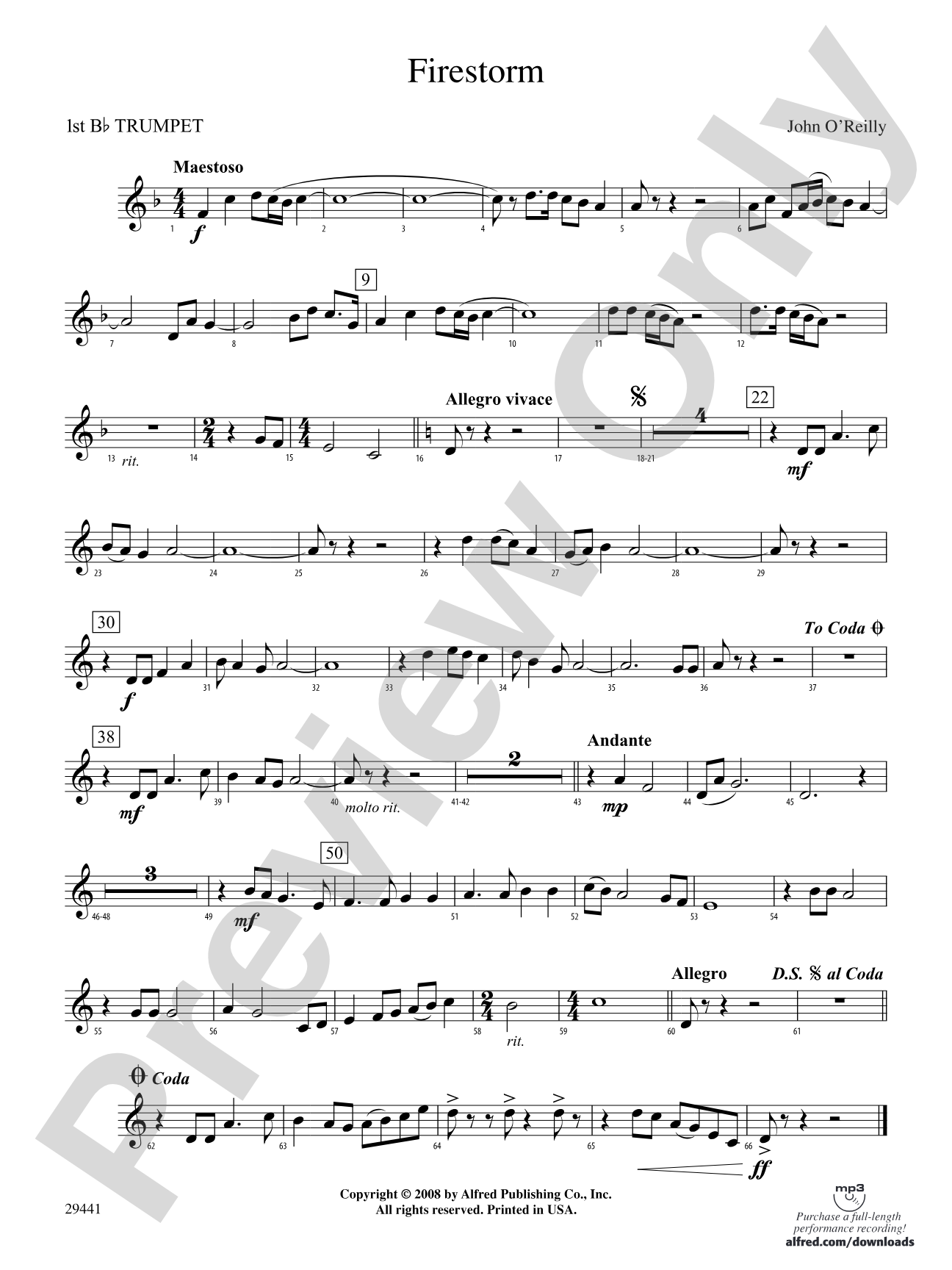 Firestorm: 1st B-flat Trumpet