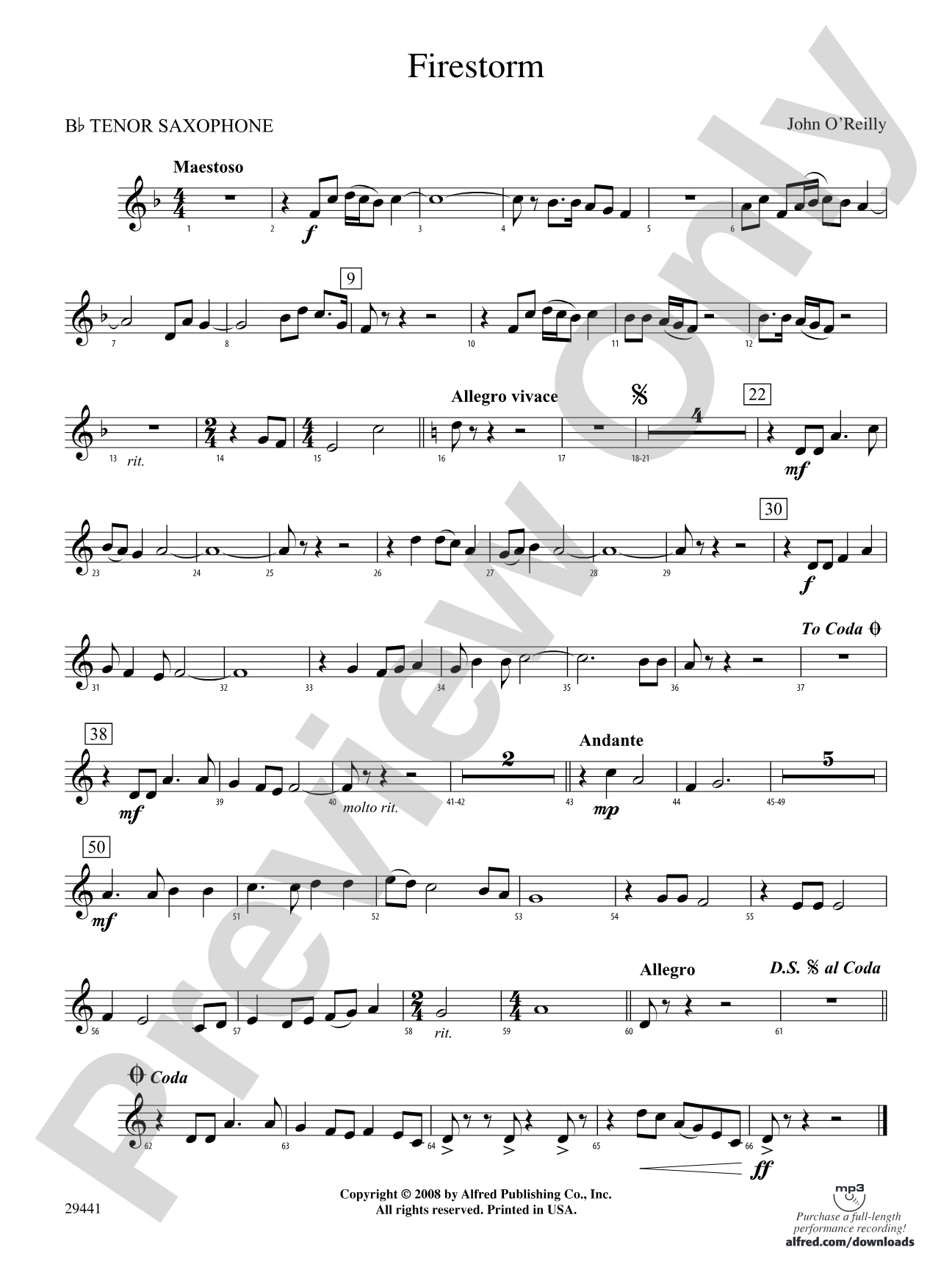 Firestorm: B-flat Tenor Saxophone