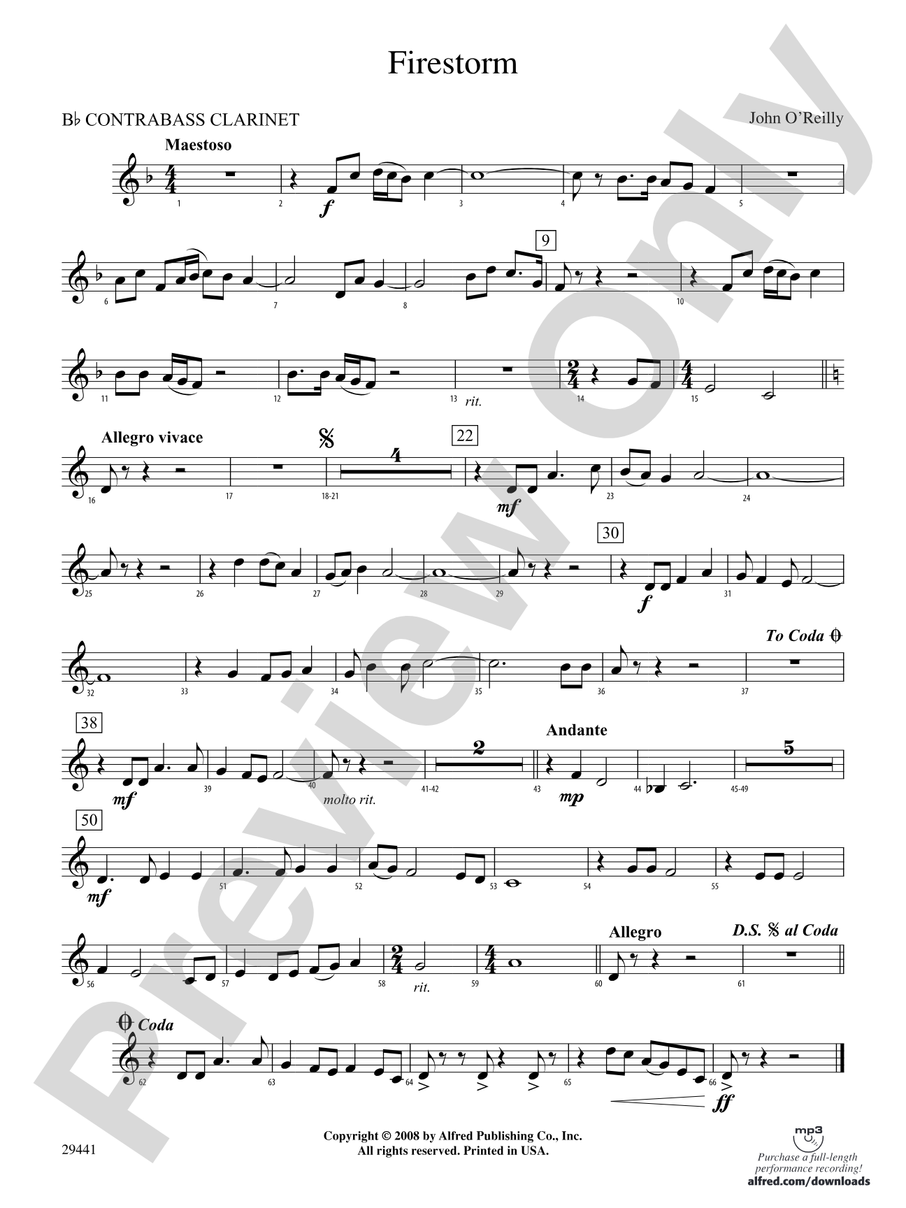 Firestorm: (wp) B-flat Contrabass Clarinet