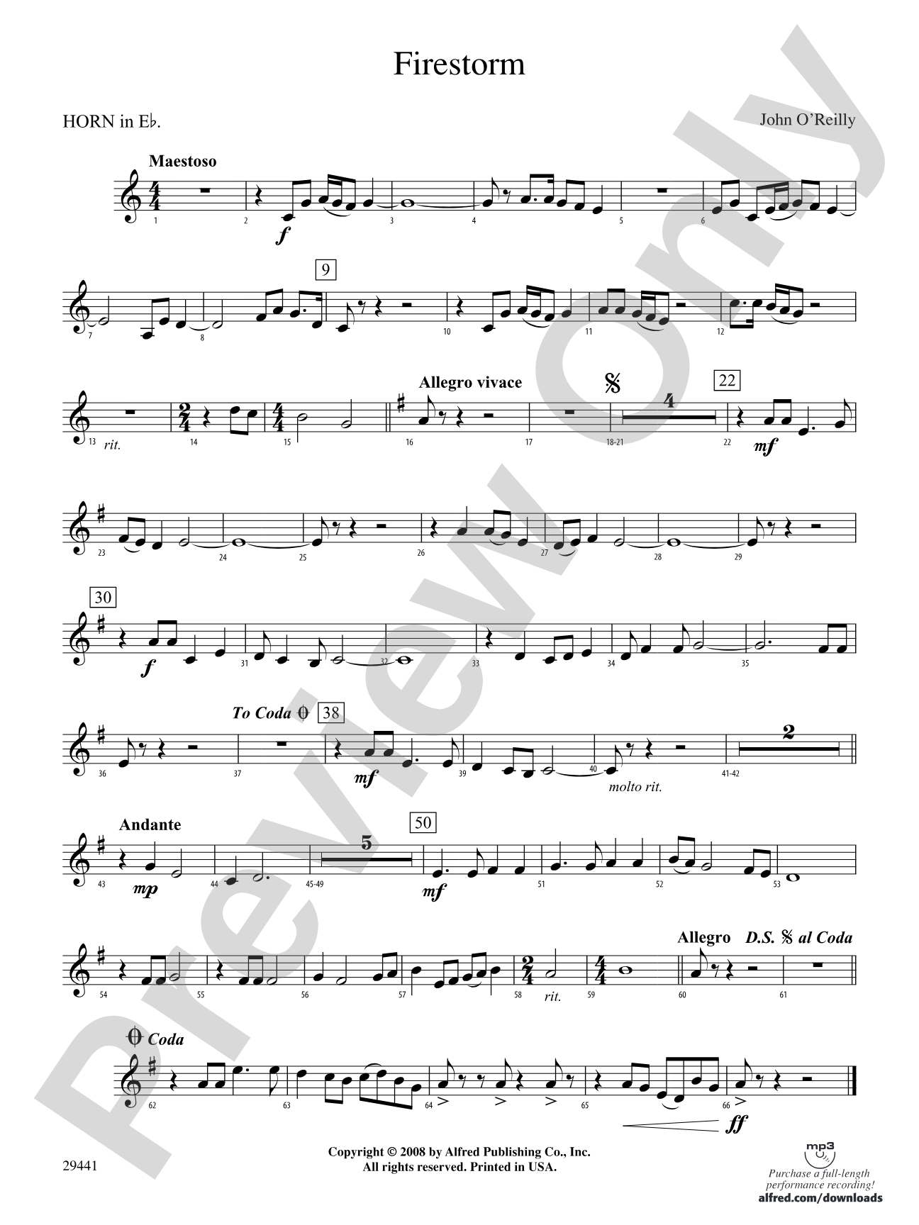 Firestorm: (wp) 1st Horn in E-flat