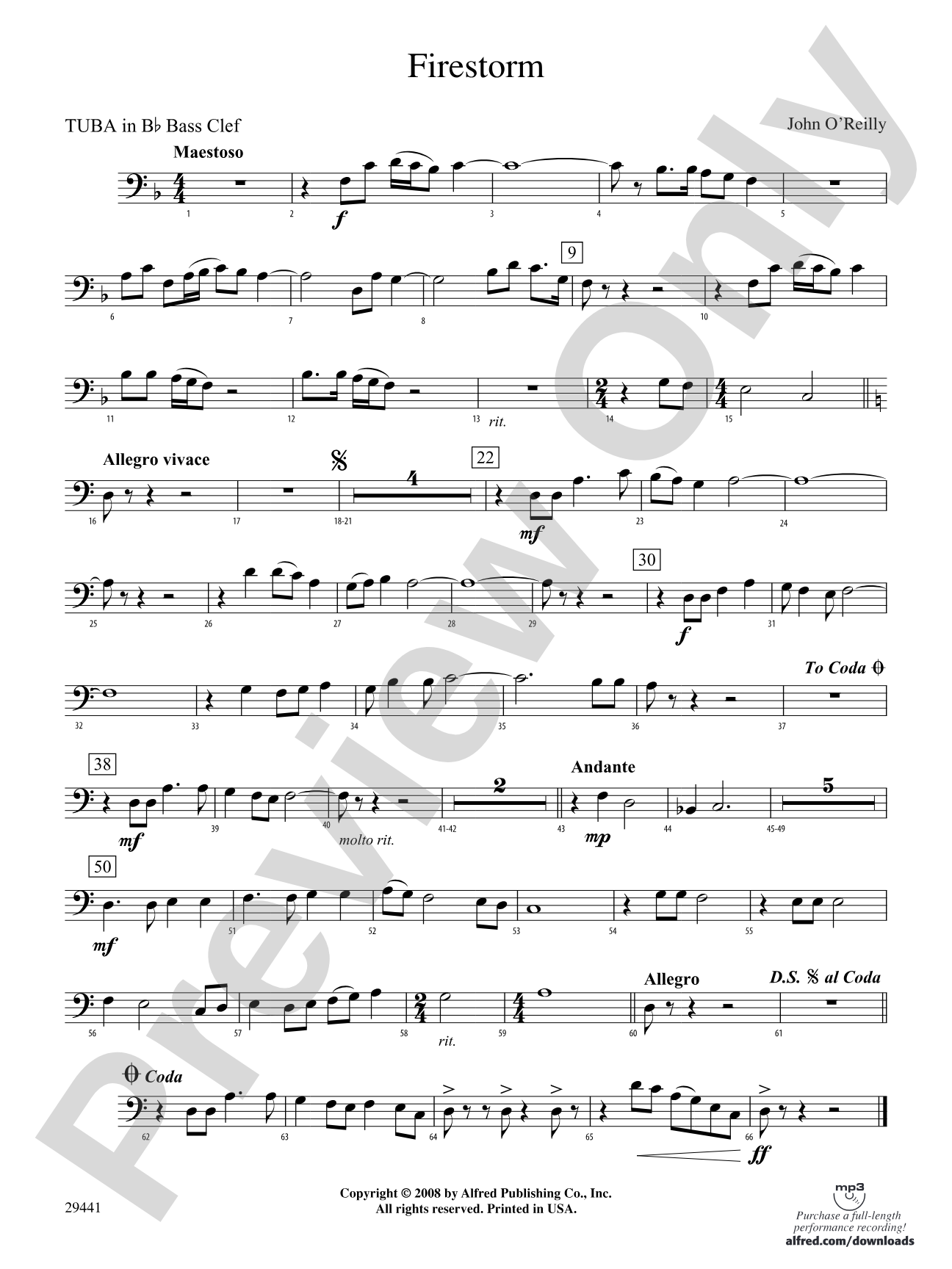 Firestorm: (wp) B-flat Tuba B.C.
