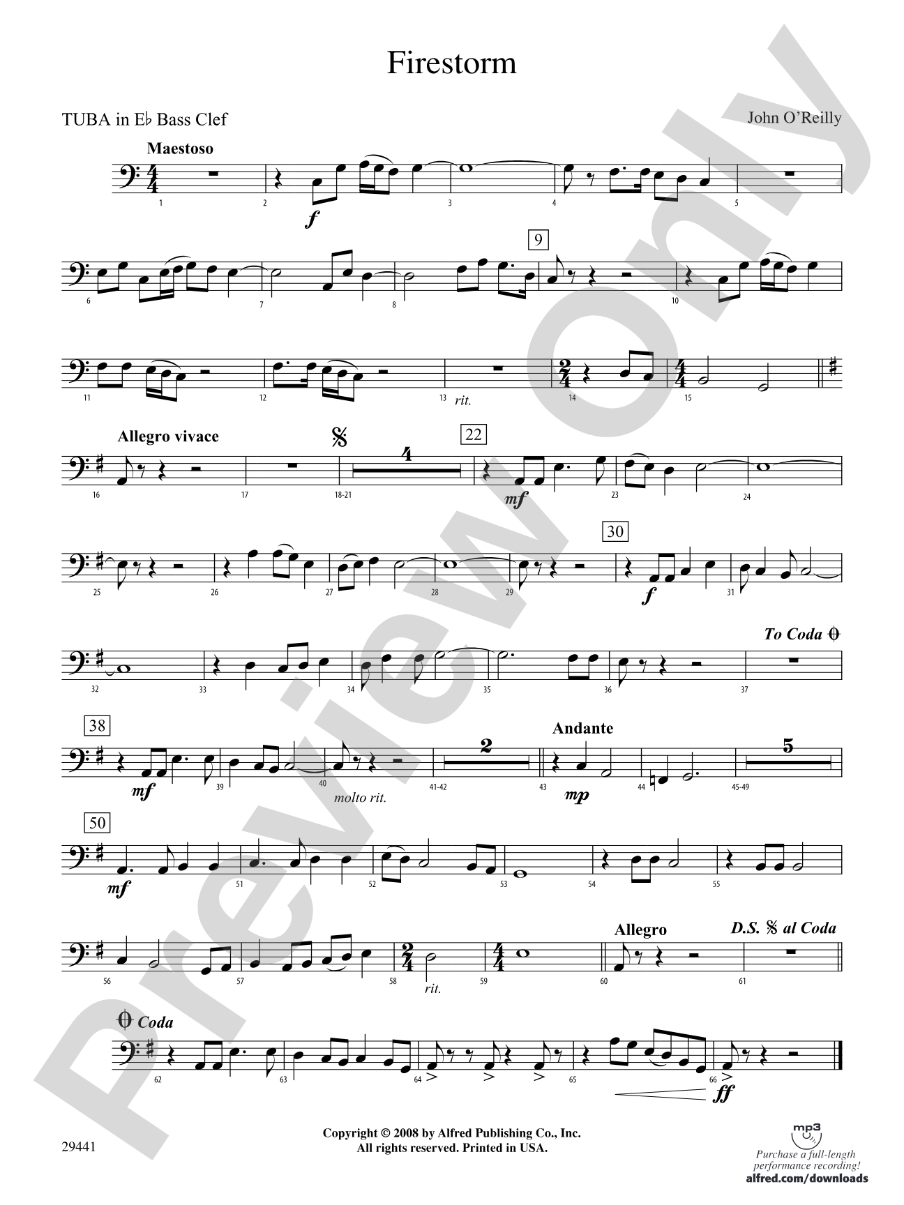 Firestorm: (wp) E-flat Tuba B.C.