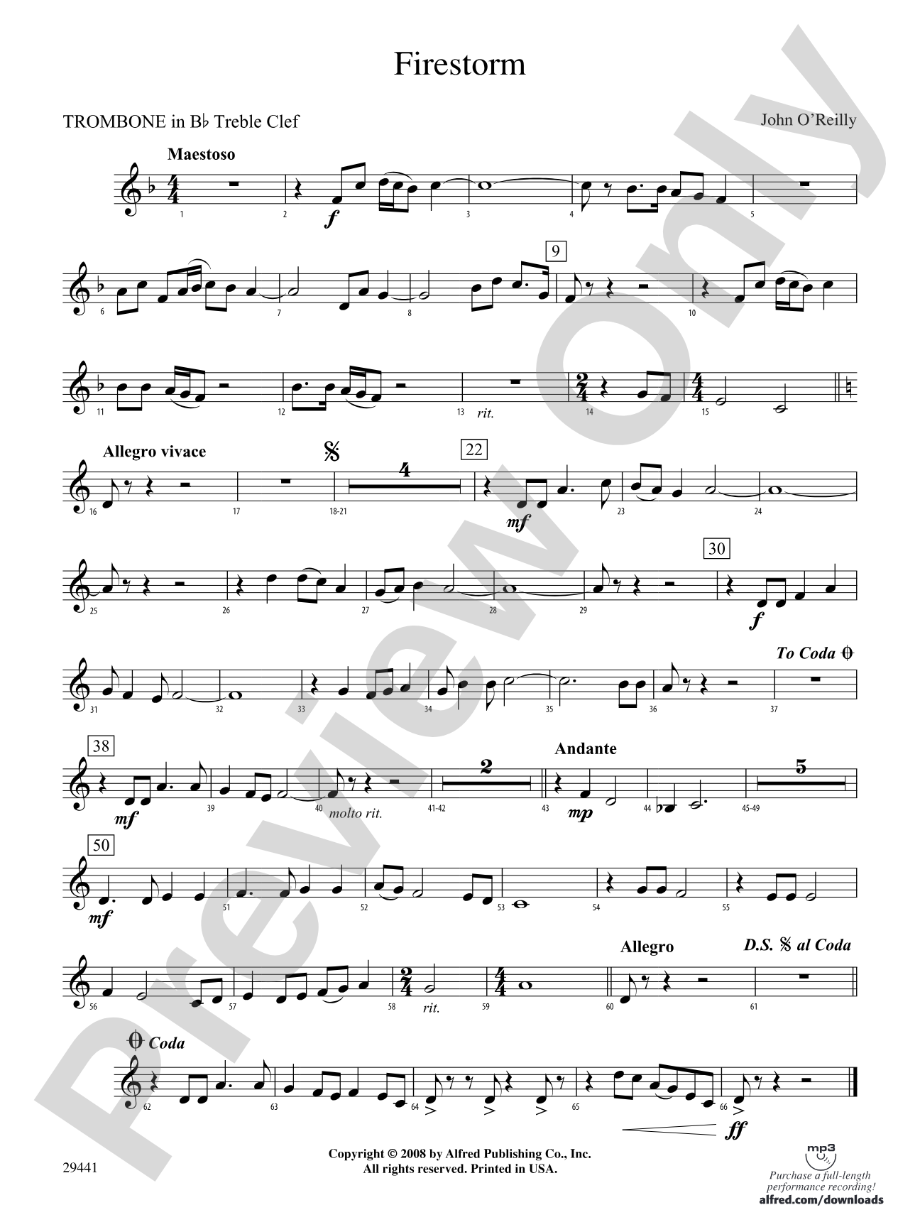 Firestorm: (wp) 1st B-flat Trombone T.C.