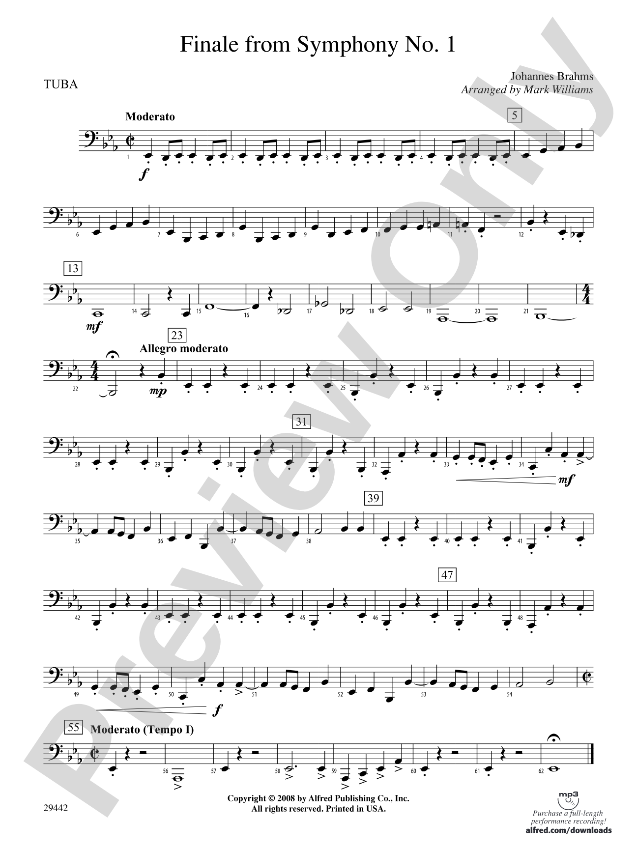 Finale from Brahms's Symphony No. 1: Tuba