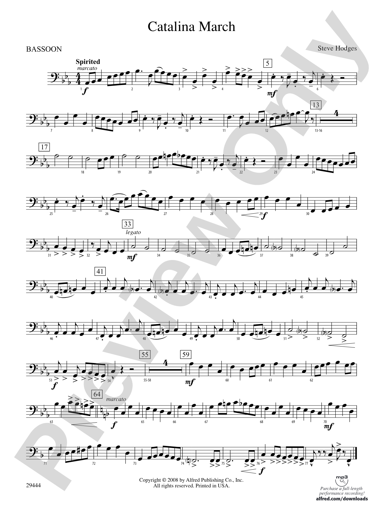 Catalina March: Bassoon