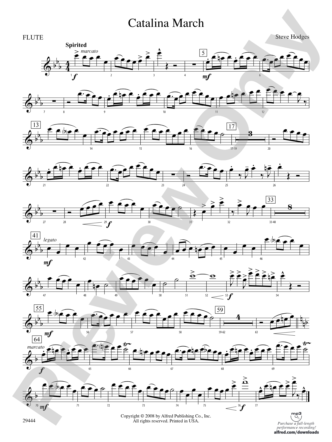 Catalina March: Flute