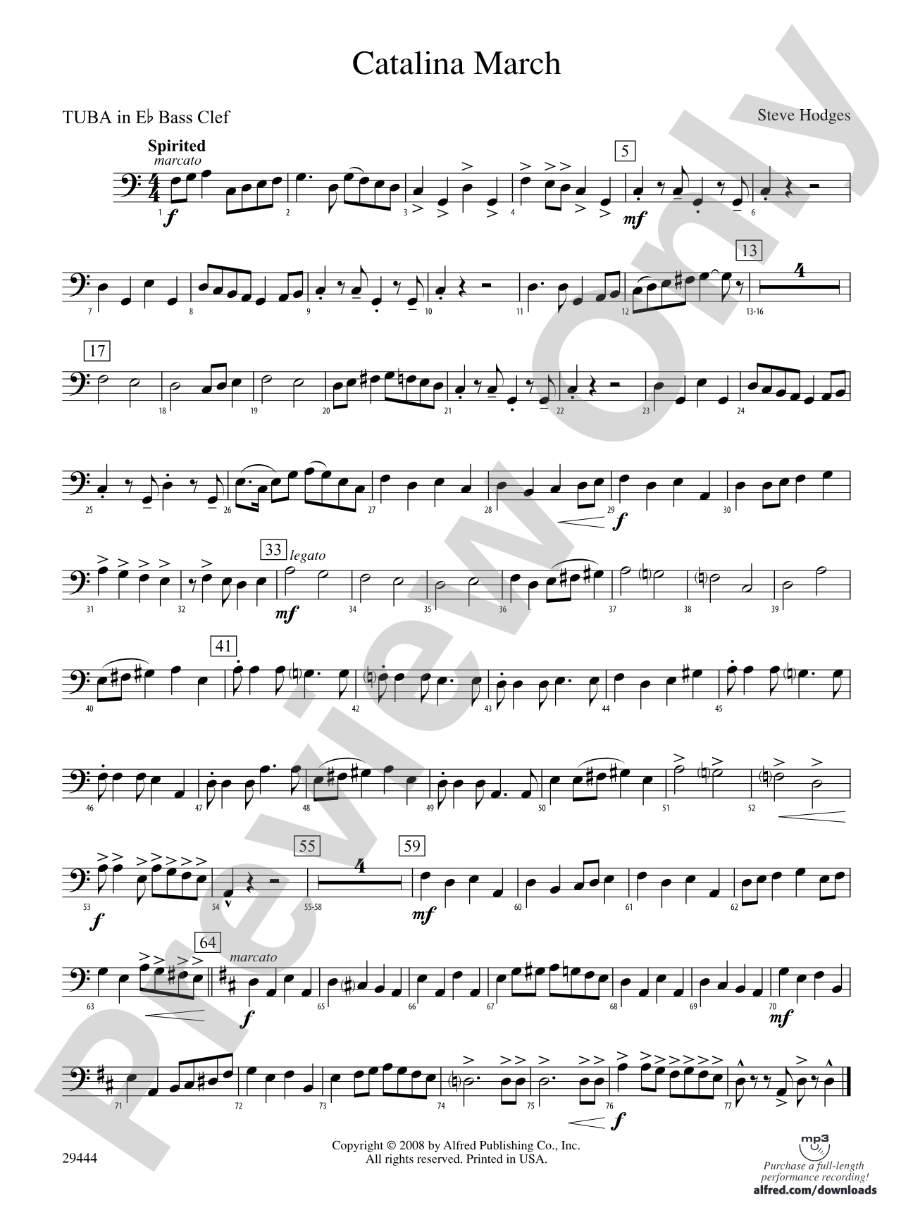 Catalina March: (wp) E-flat Tuba B.C.