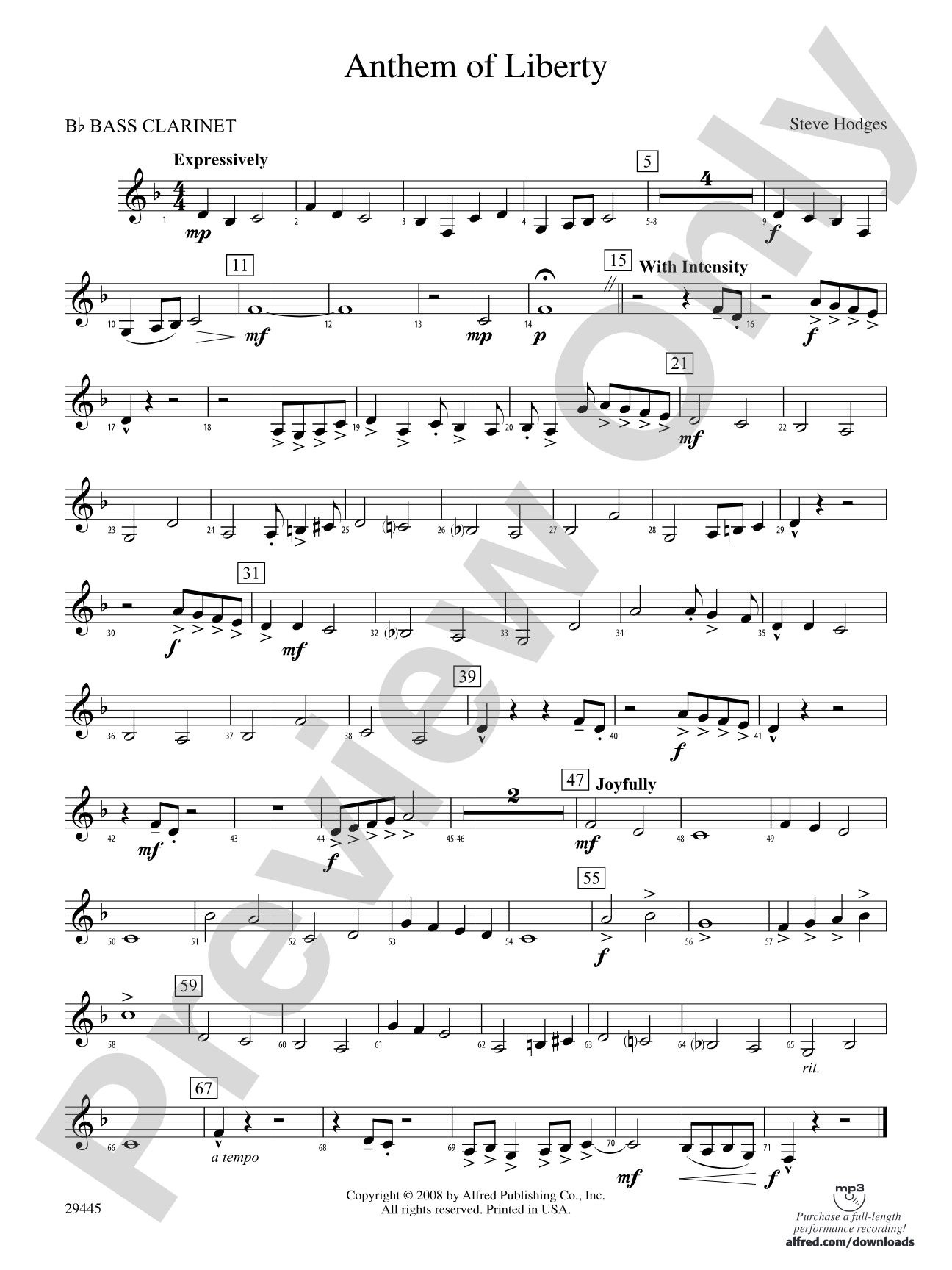 Anthem of Liberty: B-flat Bass Clarinet
