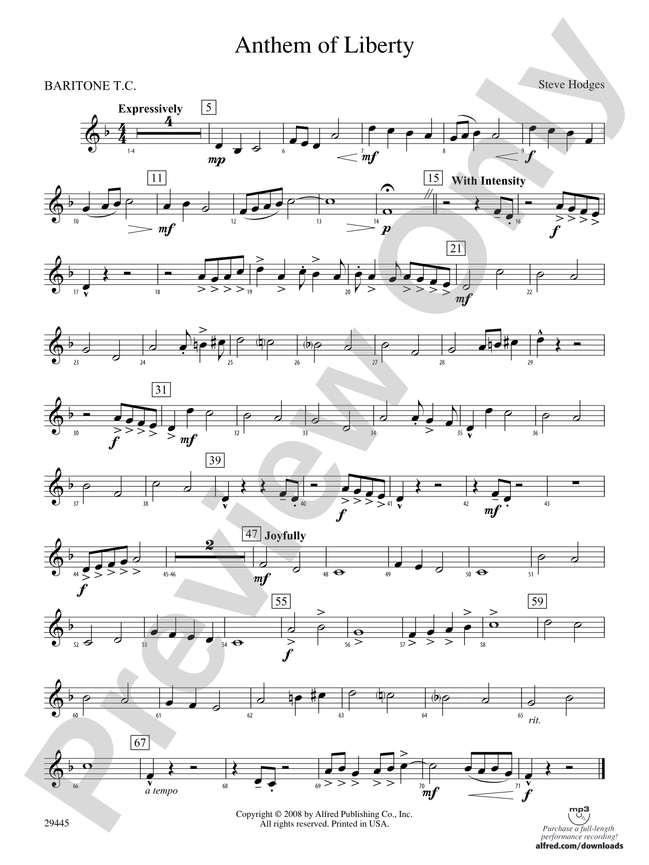 Anthem of Liberty: Baritone T.C.