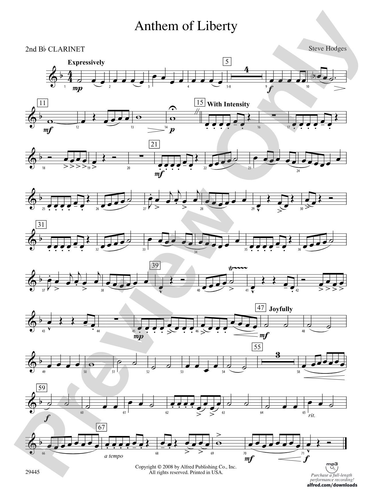 Anthem of Liberty: 2nd B-flat Clarinet