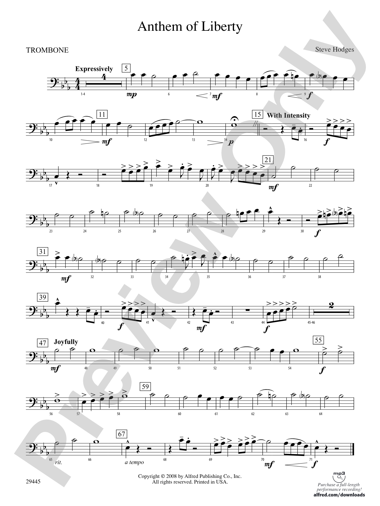 Anthem of Liberty: 1st Trombone