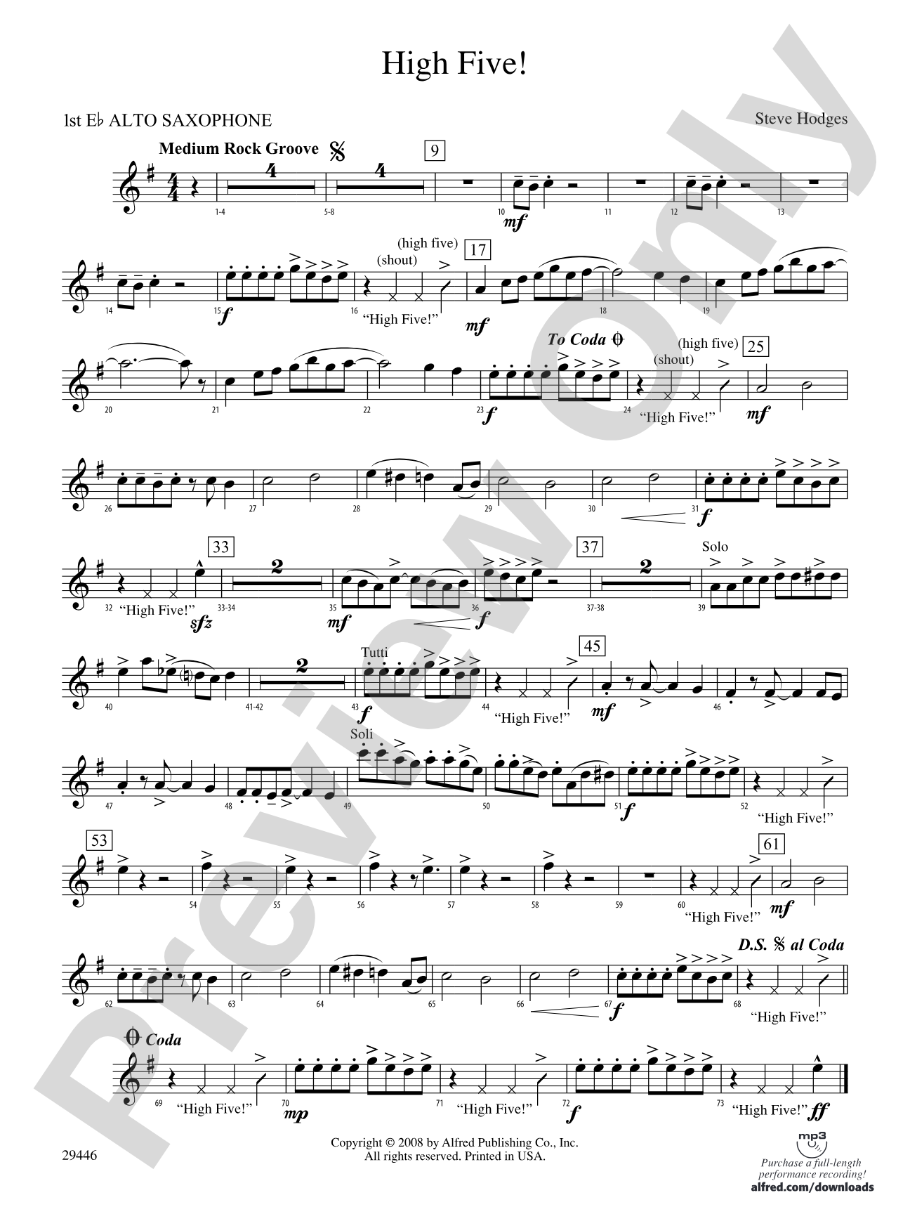 High Five!: E-flat Alto Saxophone