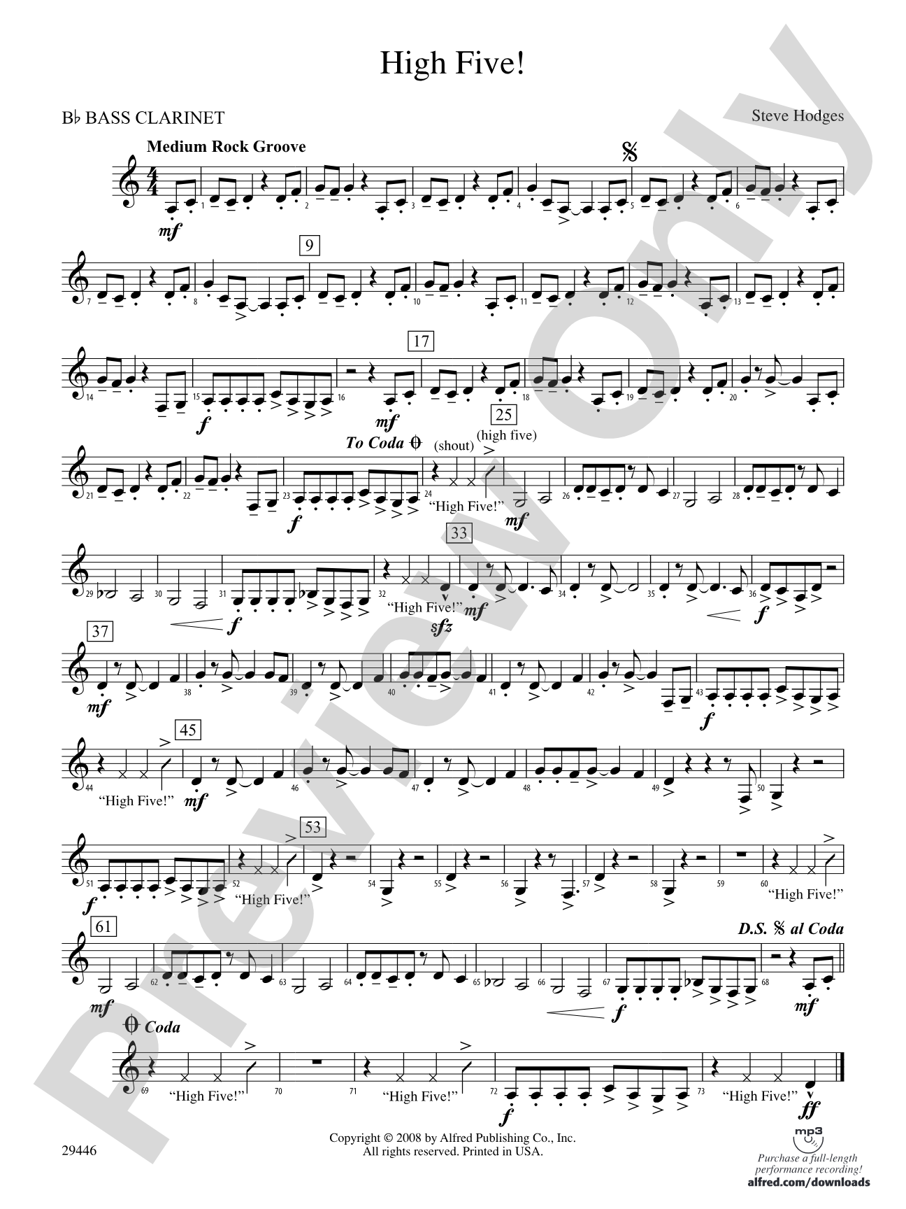 High Five!: B-flat Bass Clarinet