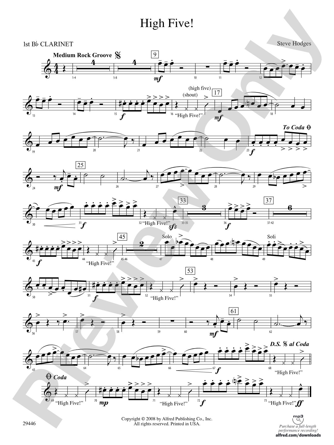High Five!: 1st B-flat Clarinet