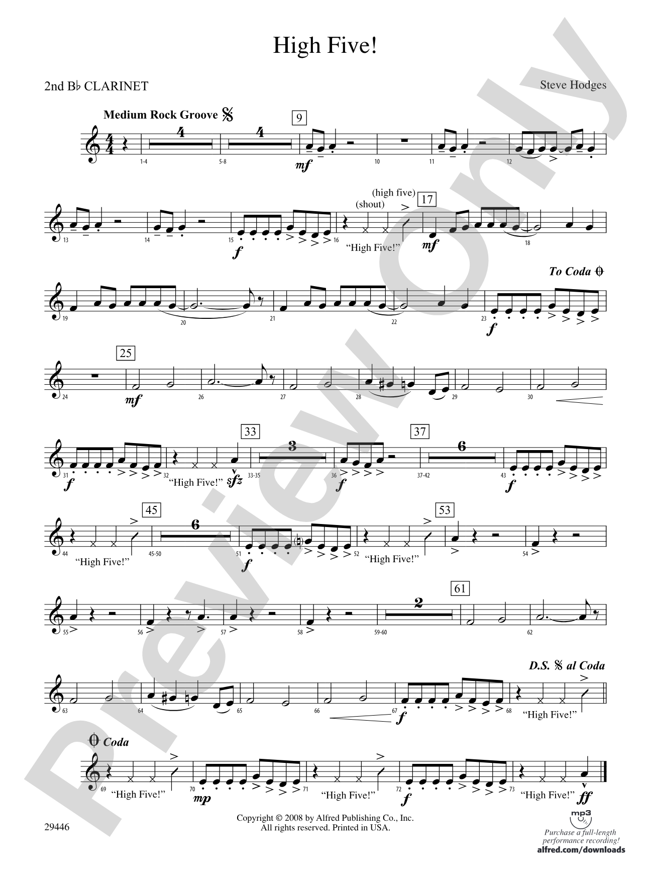 High Five!: 2nd B-flat Clarinet