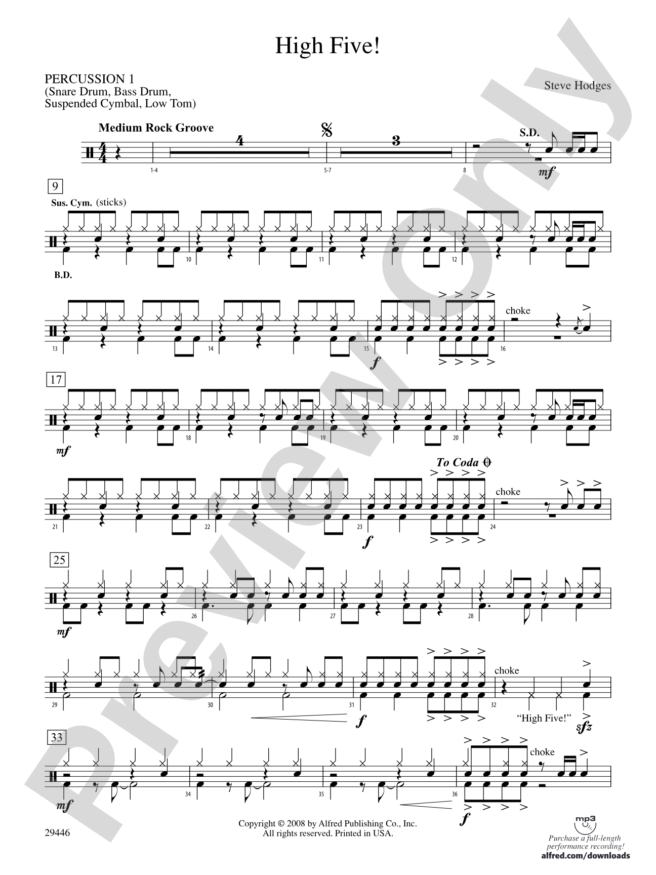 High Five!: 1st Percussion