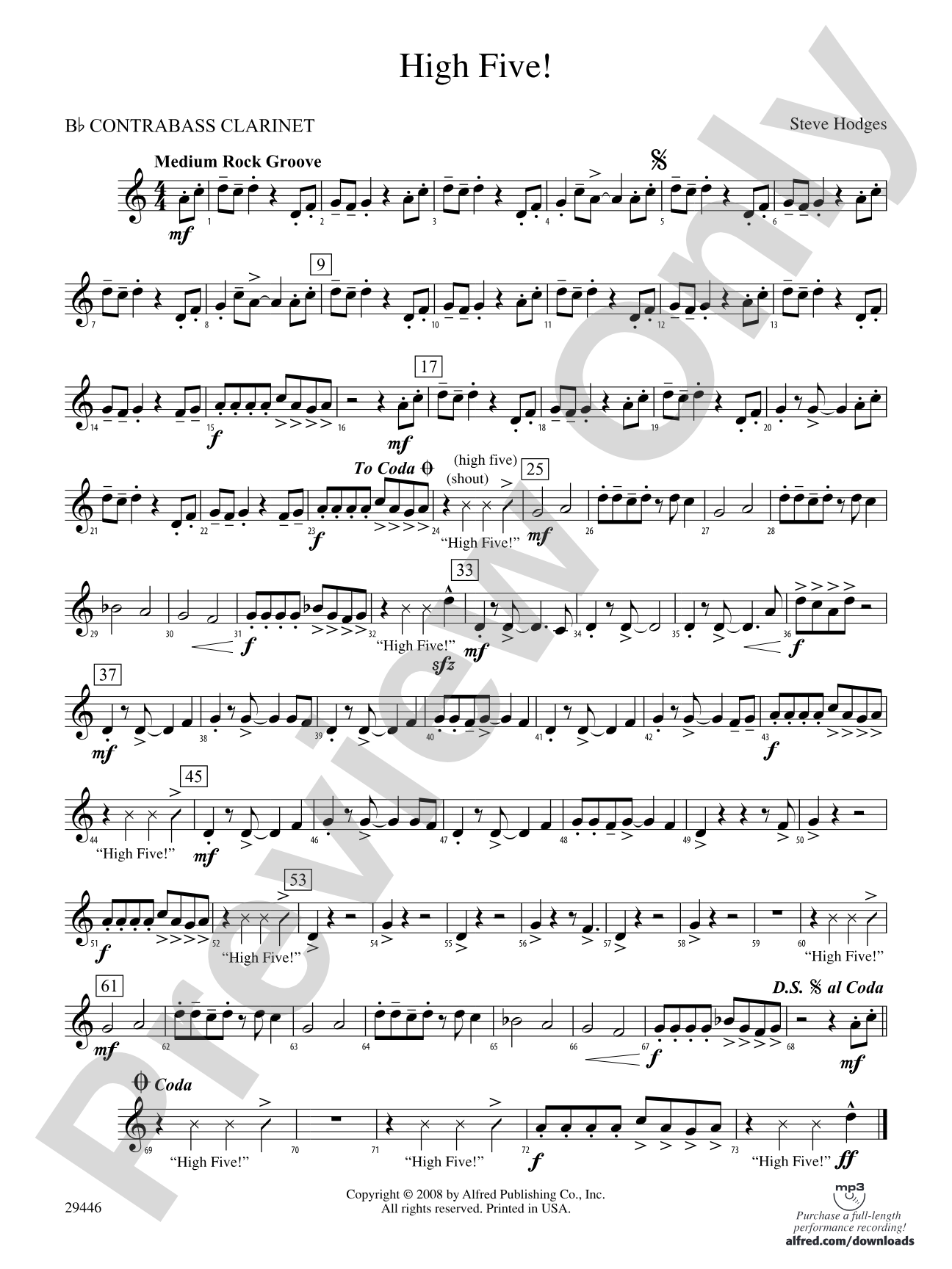 High Five!: (wp) B-flat Contrabass Clarinet